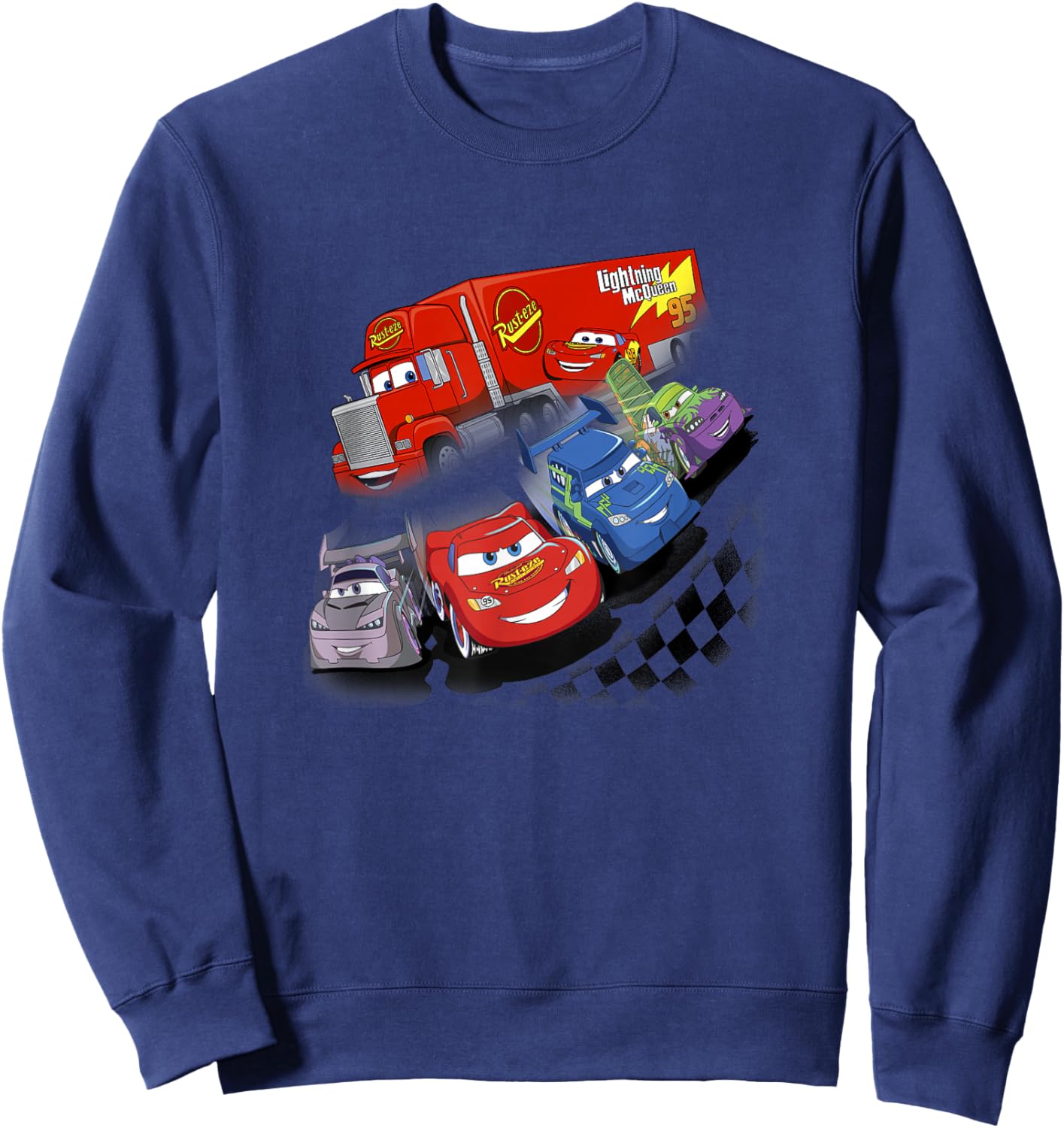 Disney Pixar Cars Mac & Lightning VS Delinquent Road Hazards Sweatshirt - Sweatshirt | Navy