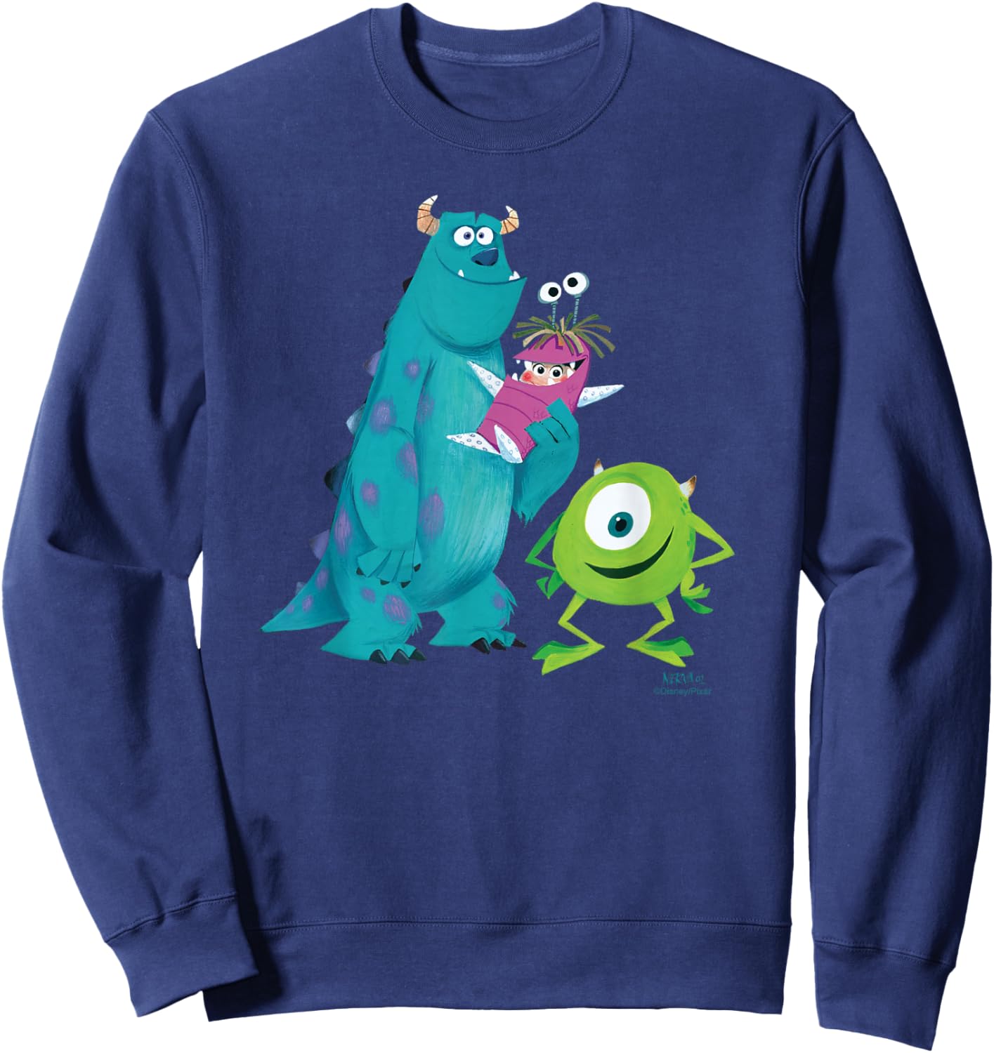 Disney & Pixar’s Monsters, Inc. Sulley Mike Boo Concept Art Sweatshirt - Sweatshirt | Navy