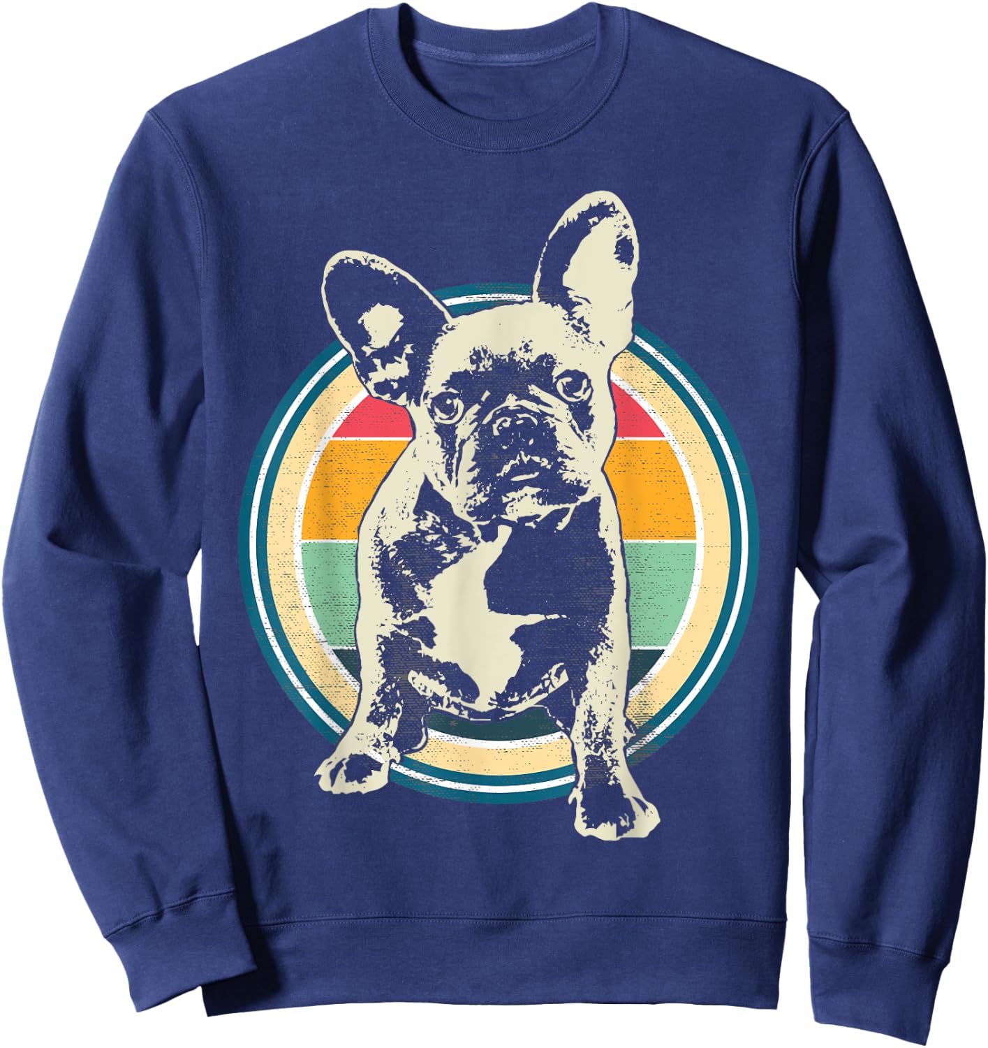 French Bulldog Frenchie Dog Women Kids Sweatshirt - Sweatshirt | Navy
