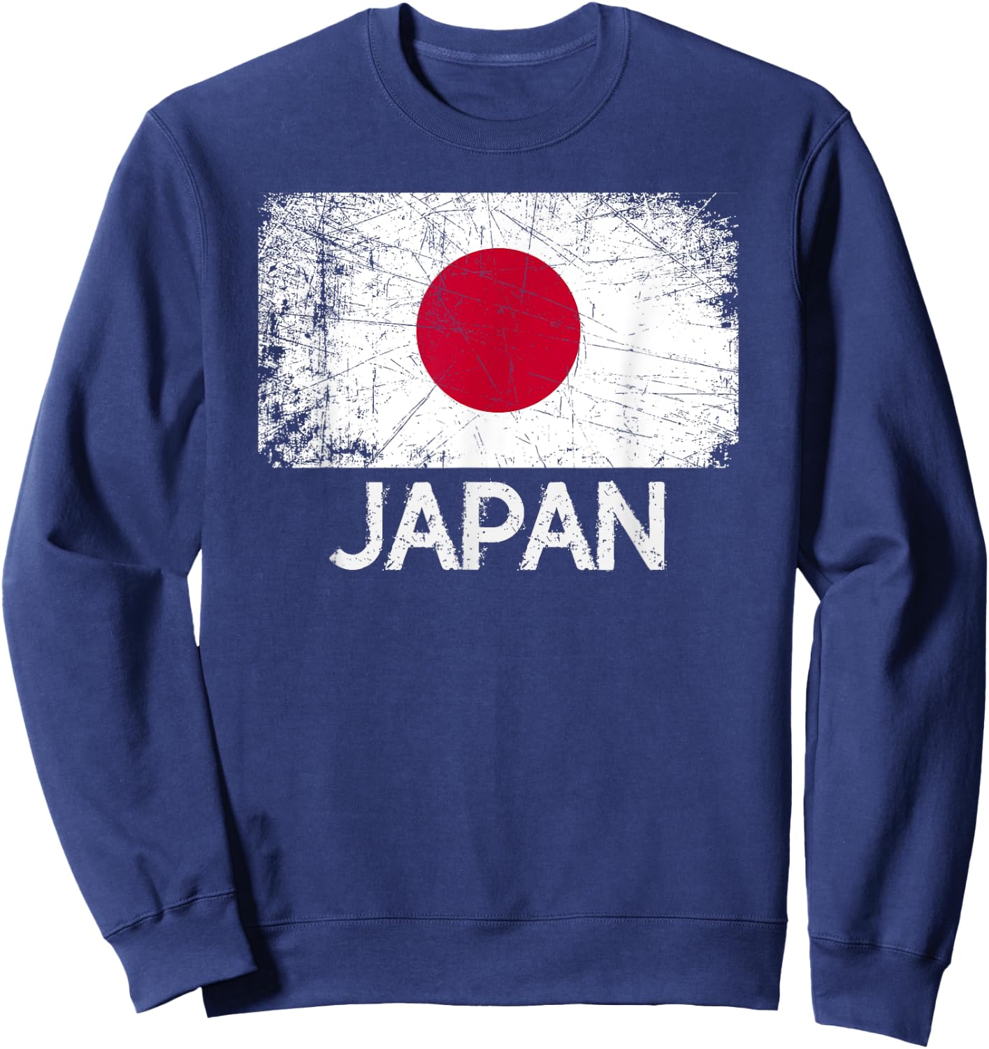 Japanese Flag | Vintage Made In Japan Gift Sweatshirt - Sweatshirt | Navy