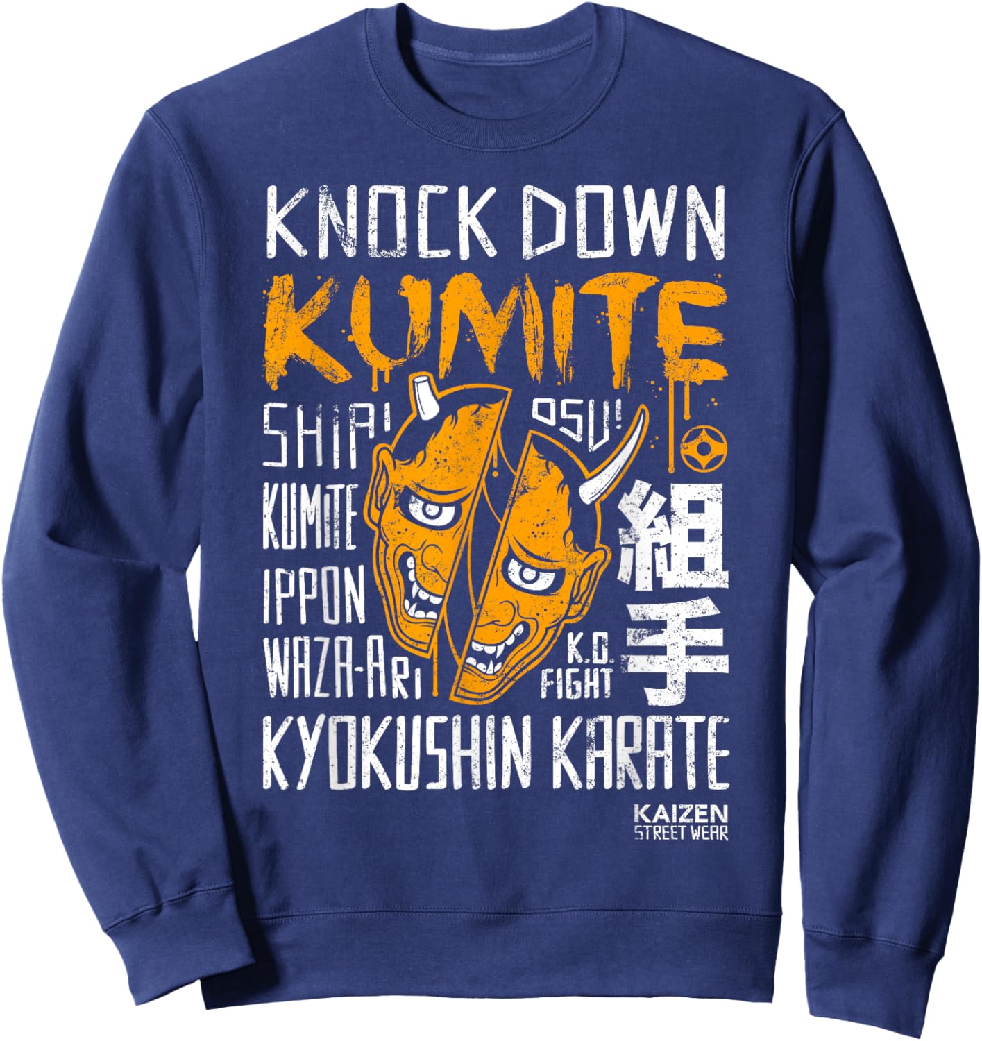 Kyokushin Karate Knock Down Kumite - Color Design Sweatshirt - Sweatshirt | Navy