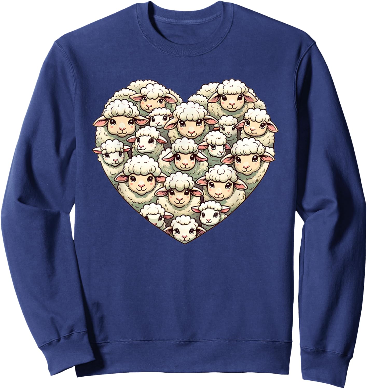 Lovely Sheeps Farm Animal Sheep Lover Sweatshirt - Sweatshirt | Navy