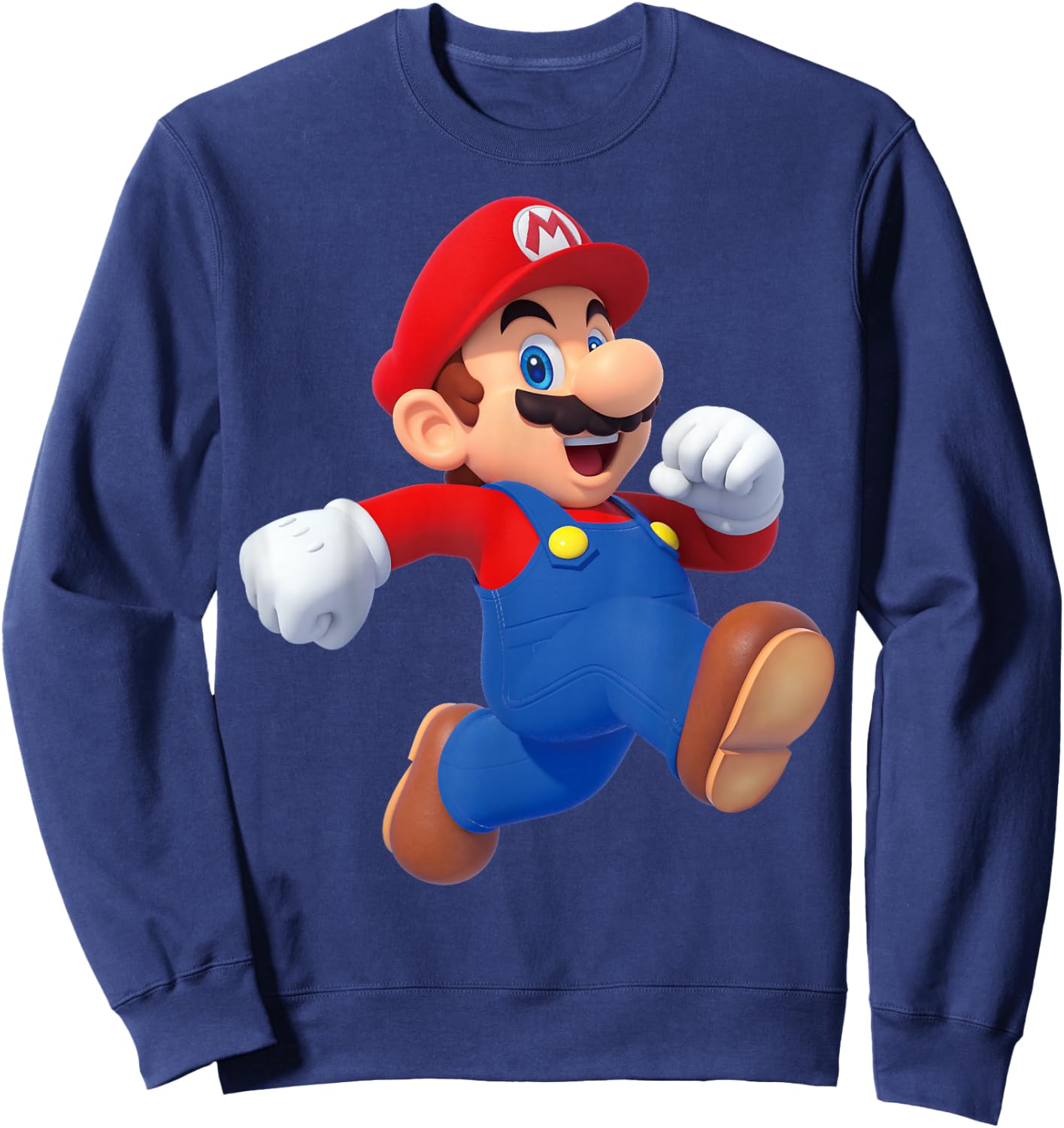 Super Mario Running Mario 3D Poster Sweatshirt - Sweatshirt | Navy