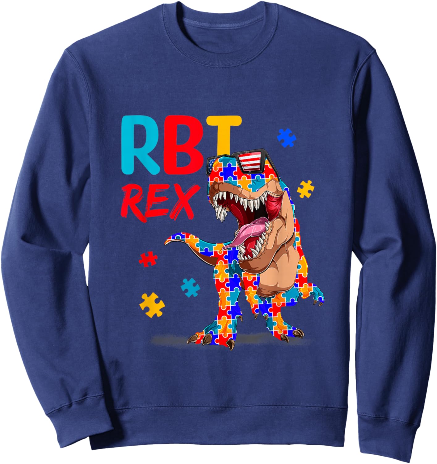 RBT Rex Registered Behavior Technician Therapist Autism Sweatshirt - Sweatshirt | Navy