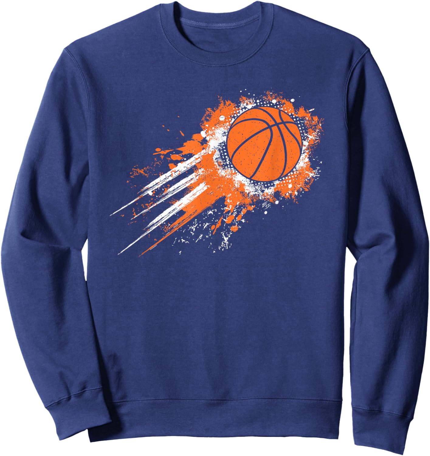 Basketball Player Vintage Basketball Lover Men Boys Kids Sweatshirt - Sweatshirt | Navy