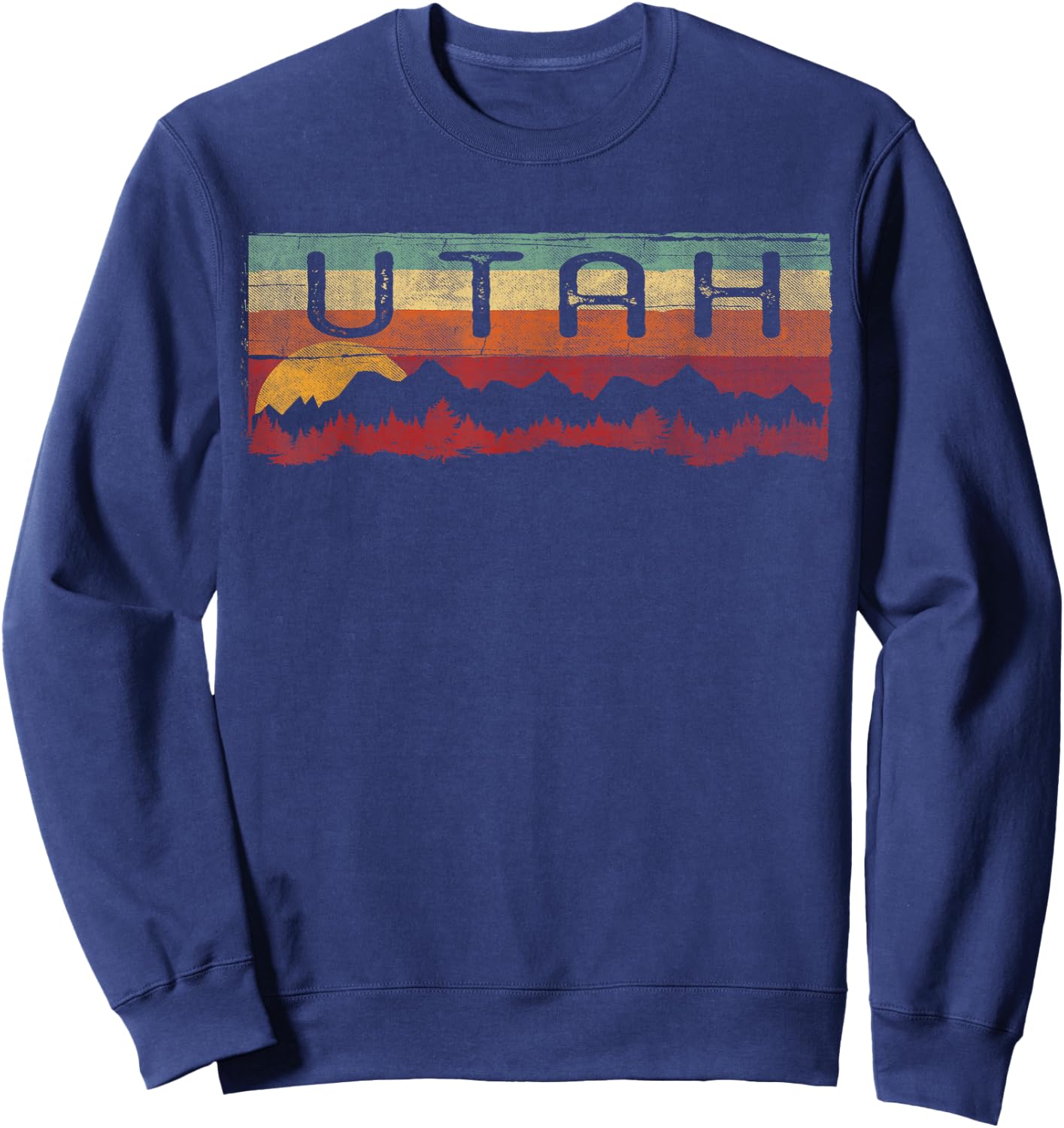 Vintage Utah Hiking Sweatshirt - Sweatshirt | Navy