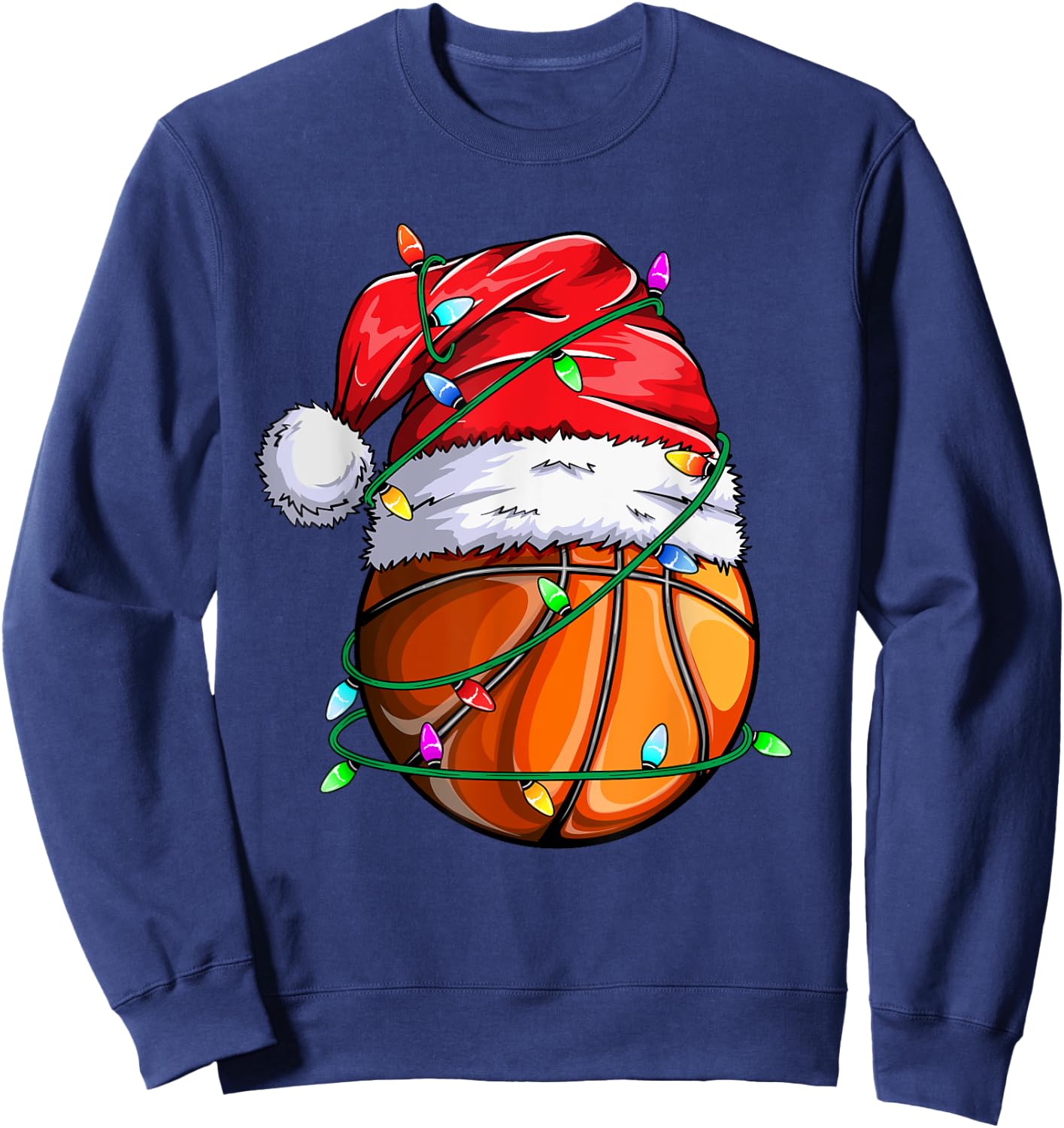 Santa Sports Design- Christmas Hooper Basketball Player Sweatshirt - Sweatshirt | Navy
