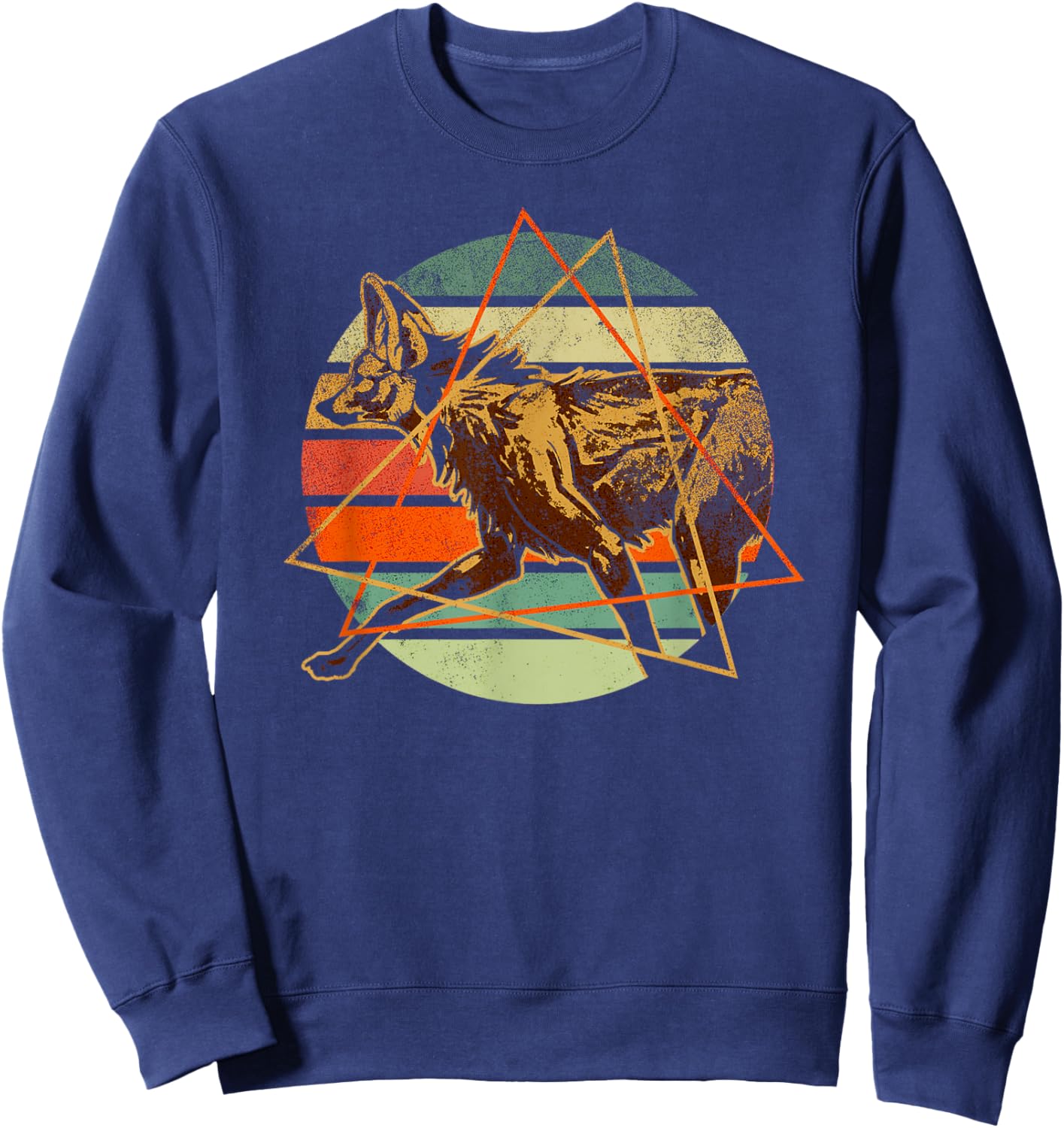 Maned Wolf South America Animal Colorful Sweatshirt - Sweatshirt | Navy