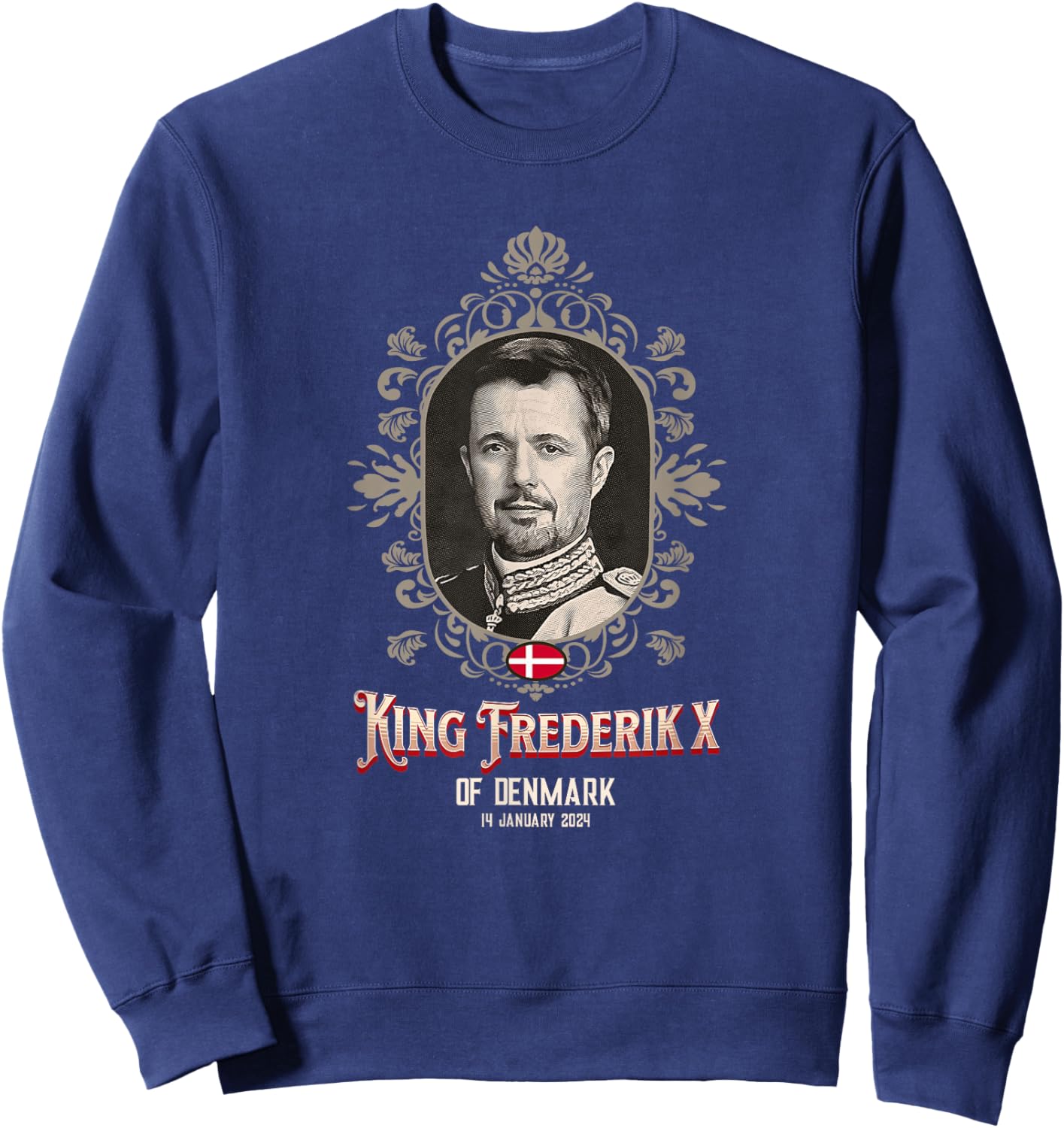 Denmark's King Frederik X Proclamation Souvenir Sweatshirt - Sweatshirt | Navy
