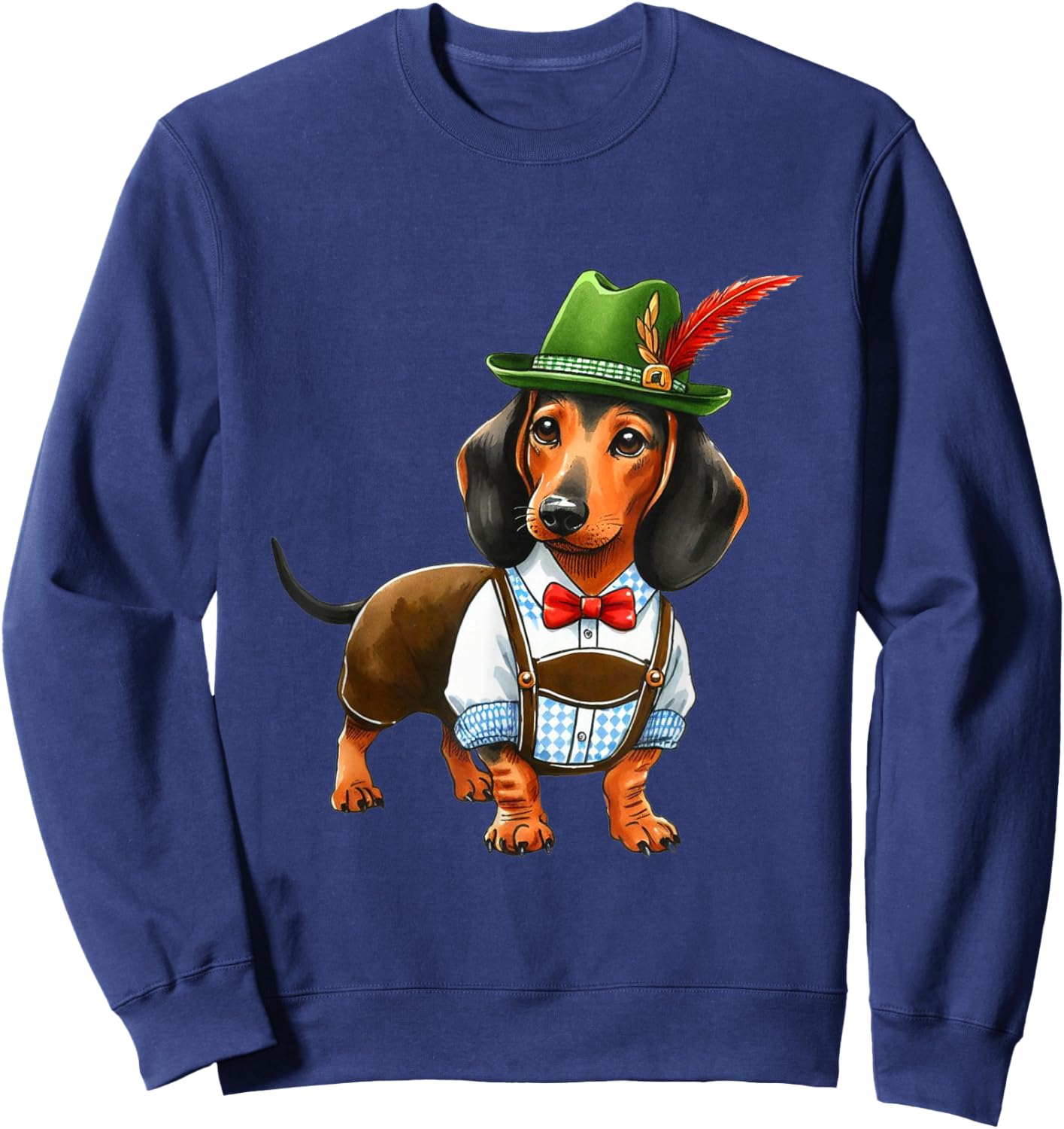 Oktoberfest Dachshund Cute Sausage Dog German Kids Men Women Sweatshirt - Sweatshirt | Navy