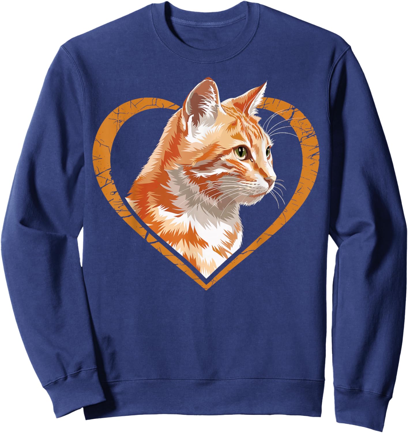 Orange Tabby Cat Orange Cat Sweatshirt - Sweatshirt | Navy