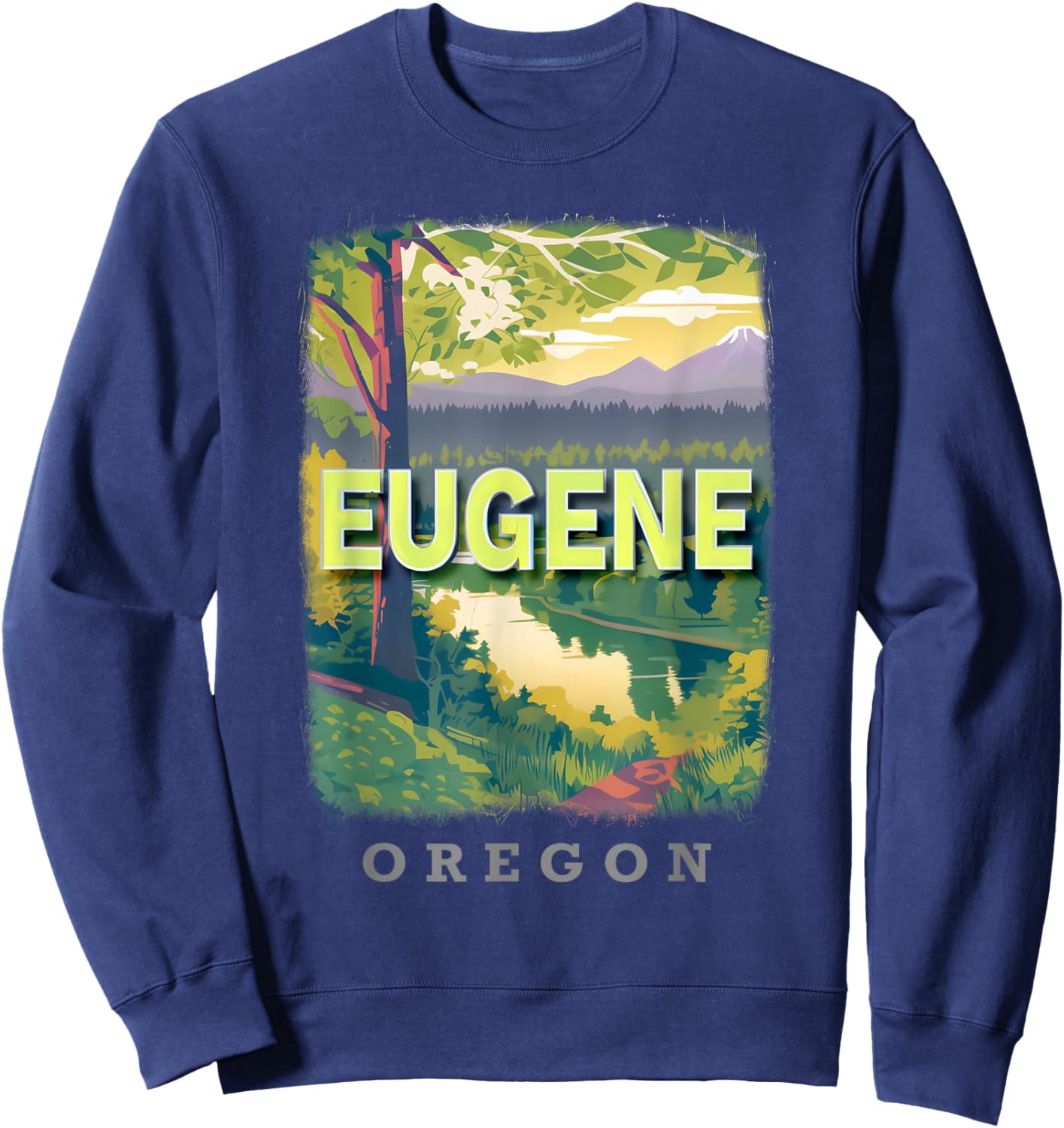 Eugene Oregon OR Natural Splendor SD393 Sweatshirt - Sweatshirt | Navy