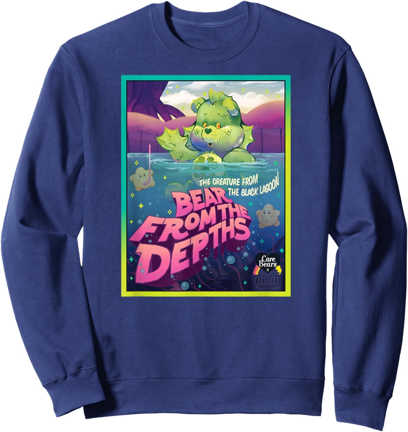 Care Bears x Universal Monsters Good Luck Bear Creature Sweatshirt - Sweatshirt | Navy