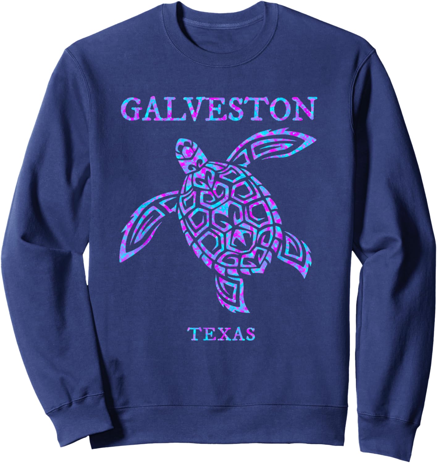 Galveston Texas Sea Turtle Boys Girls Beach Souvenir Sweatshirt - Sweatshirt | Navy