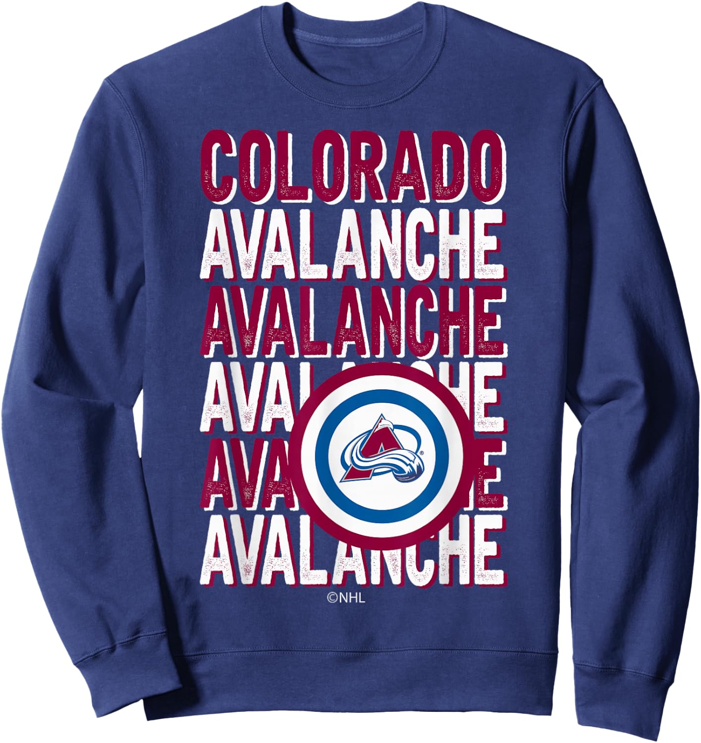 Colorado Avalanche Repeat Black Officially Licensed Sweatshirt - Sweatshirt | Navy