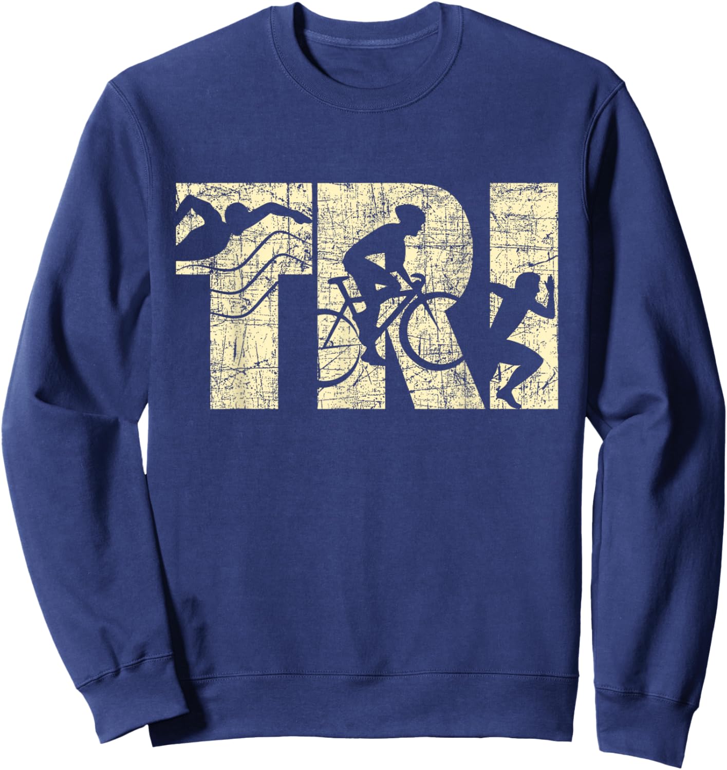 Tri - Triathlon Triathlete Marathoner Athlete Sports Lover Sweatshirt - Sweatshirt | Navy