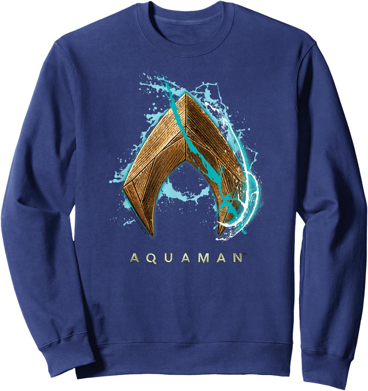 Aquaman Movie Water Shield Sweatshirt - Sweatshirt | Navy