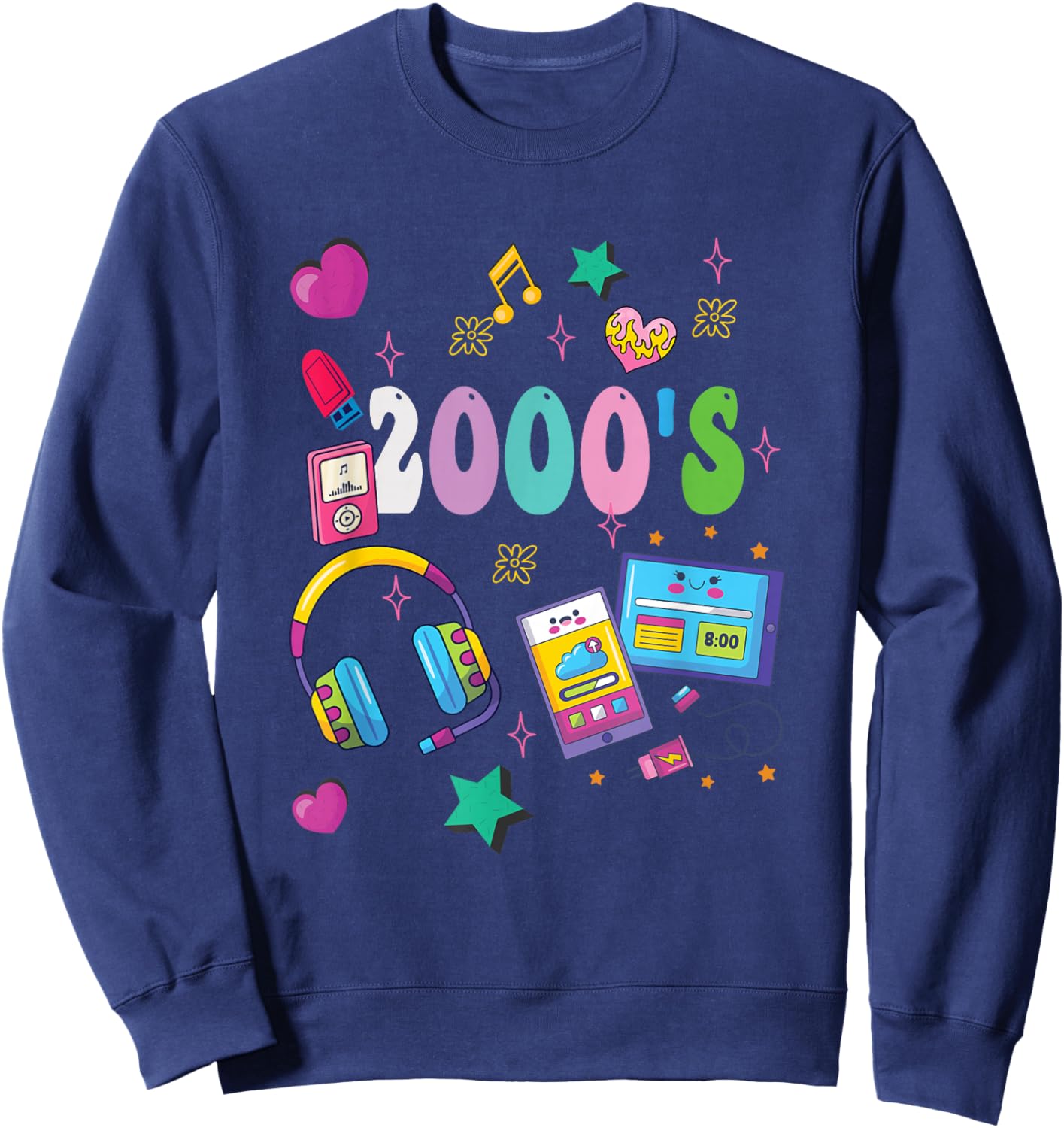 Back to the 2000's Vintage Two thousands retro 00s Sweatshirt - Sweatshirt | Navy