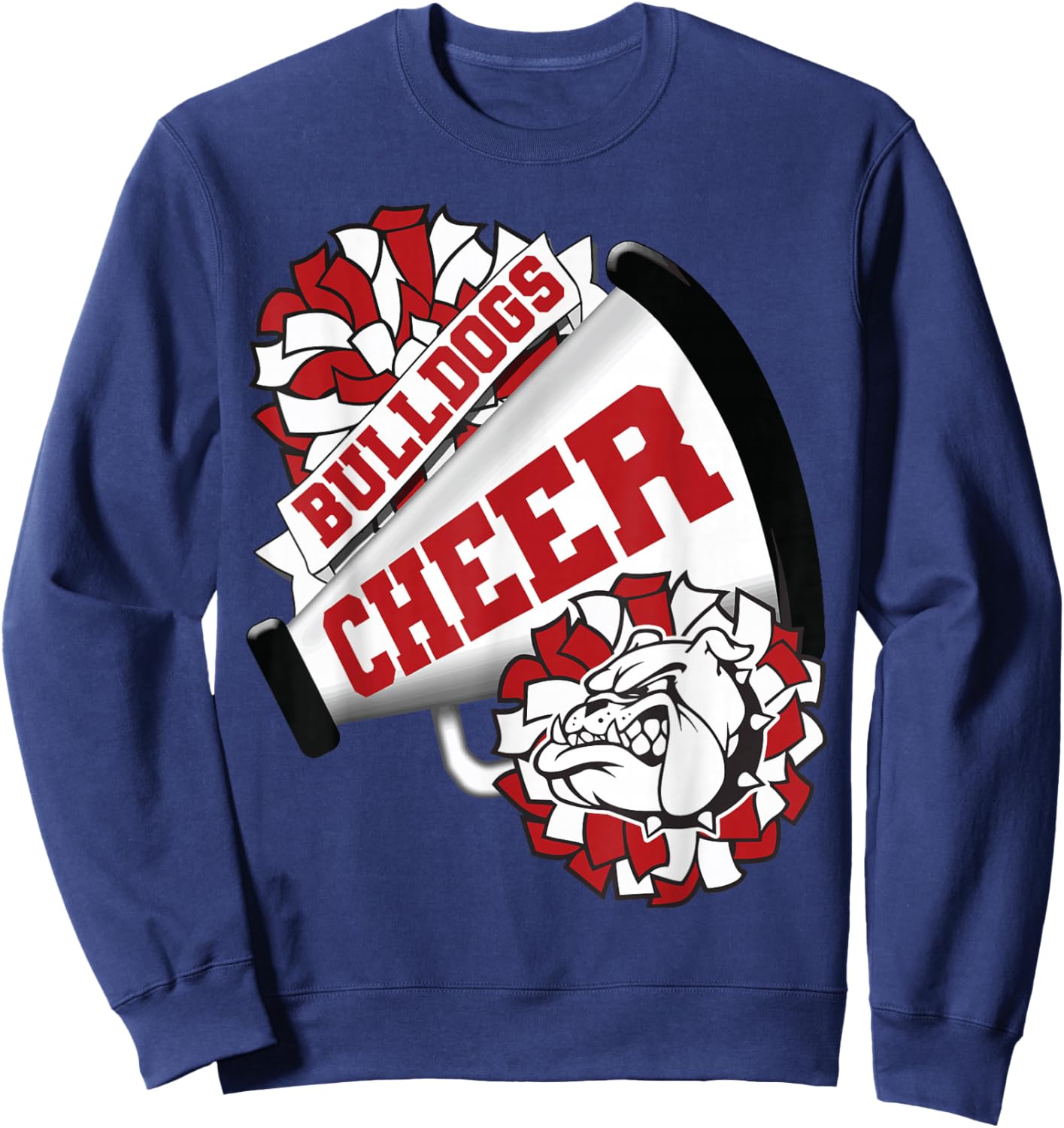 Dog Cheer Back To School Spirit Cheerleading Sweatshirt - Sweatshirt | Navy