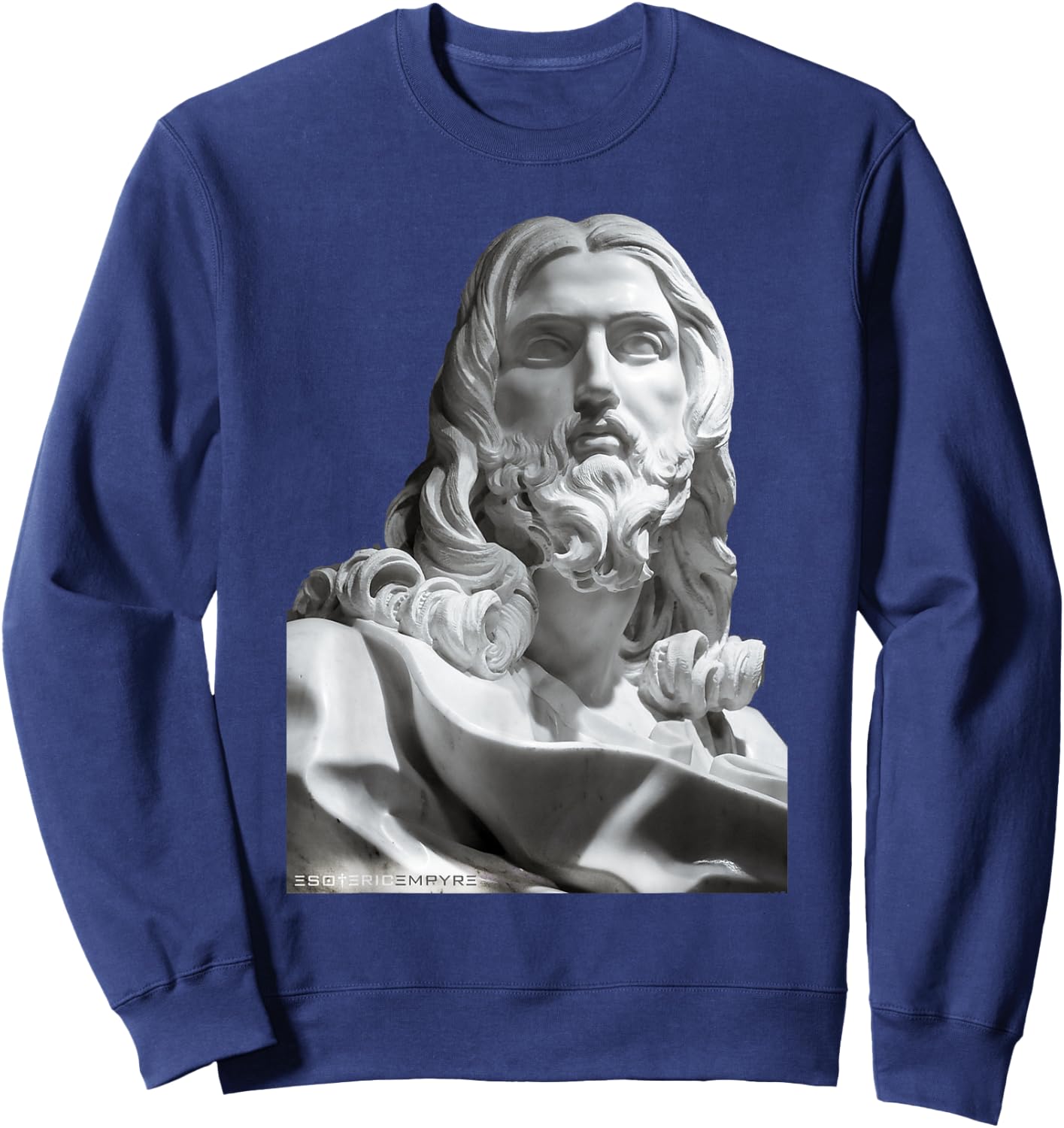 Jesus Christ Bernini Statue Sweatshirt - Sweatshirt | Navy