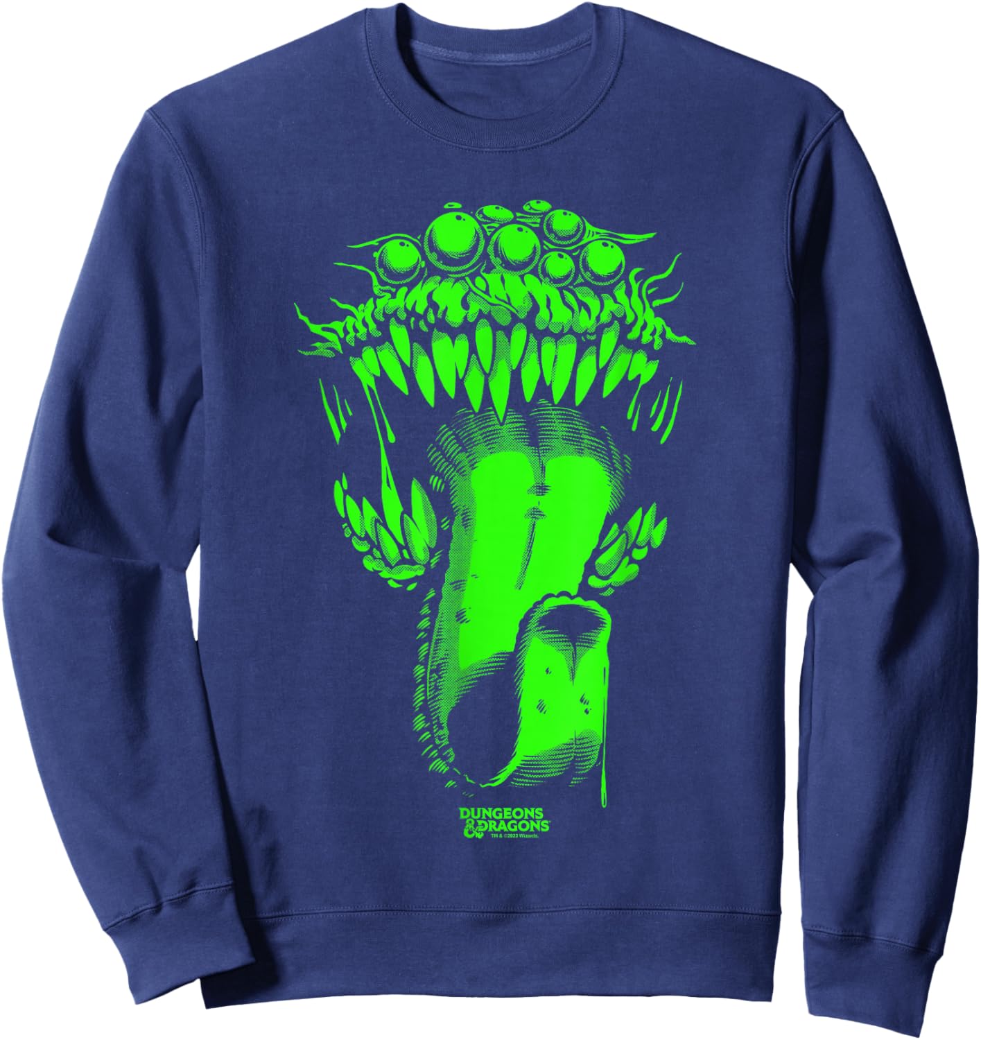 Dungeons & Dragons Halloween Neon Green Mimic Costume Sweatshirt - Sweatshirt | Navy