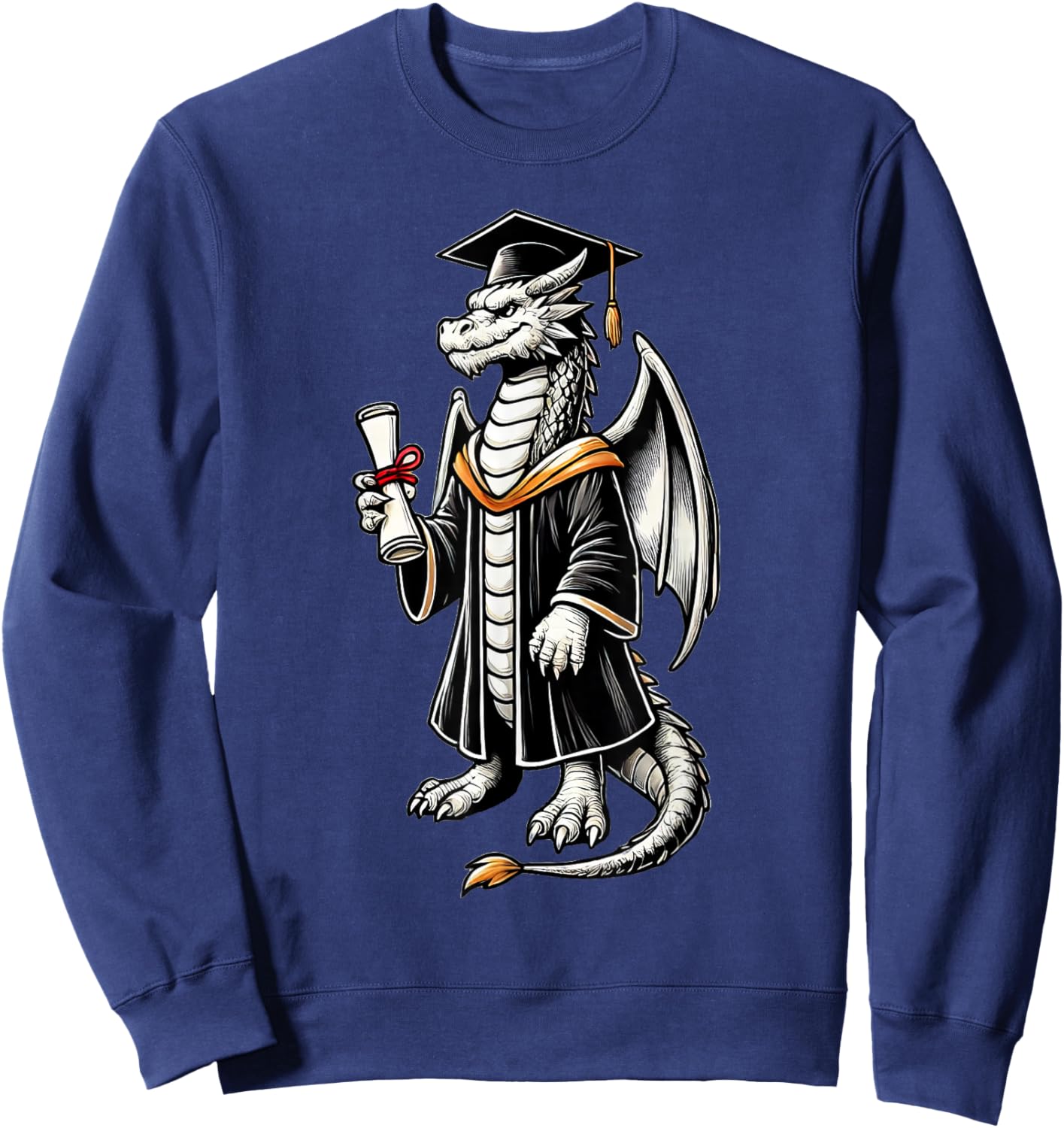Cute Dragon Graduation Sweatshirt - Sweatshirt | Navy