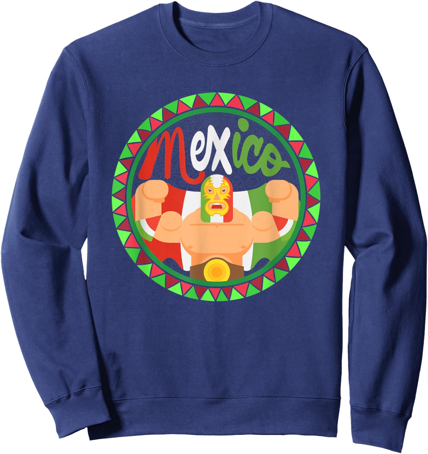 Mexican Wrestler Lucha Libre T Shirt for Mexican Wrestling Sweatshirt - Sweatshirt | Navy