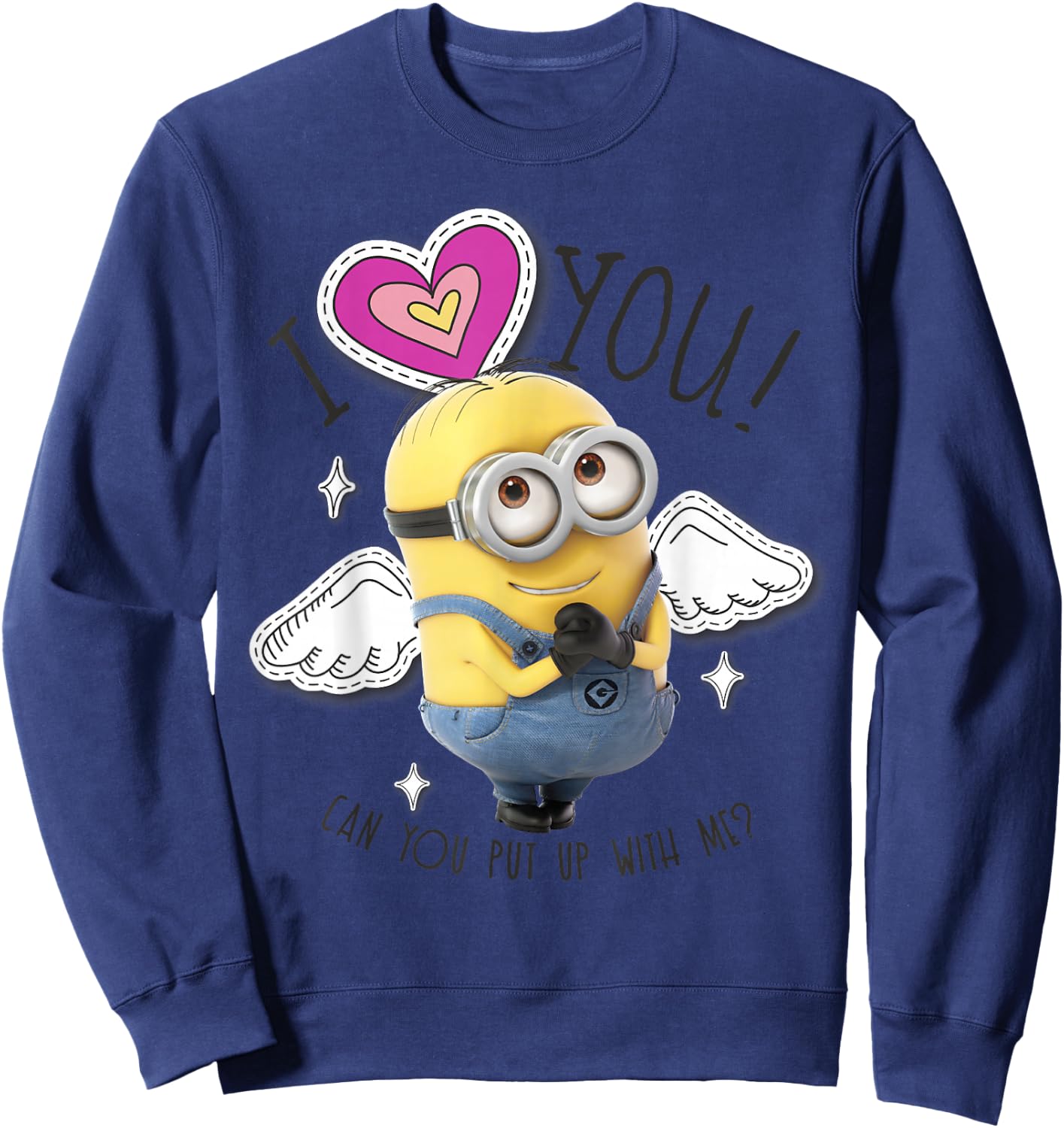 Despicable Me Minions I Love You Angel Wings Sweatshirt - Sweatshirt | Navy