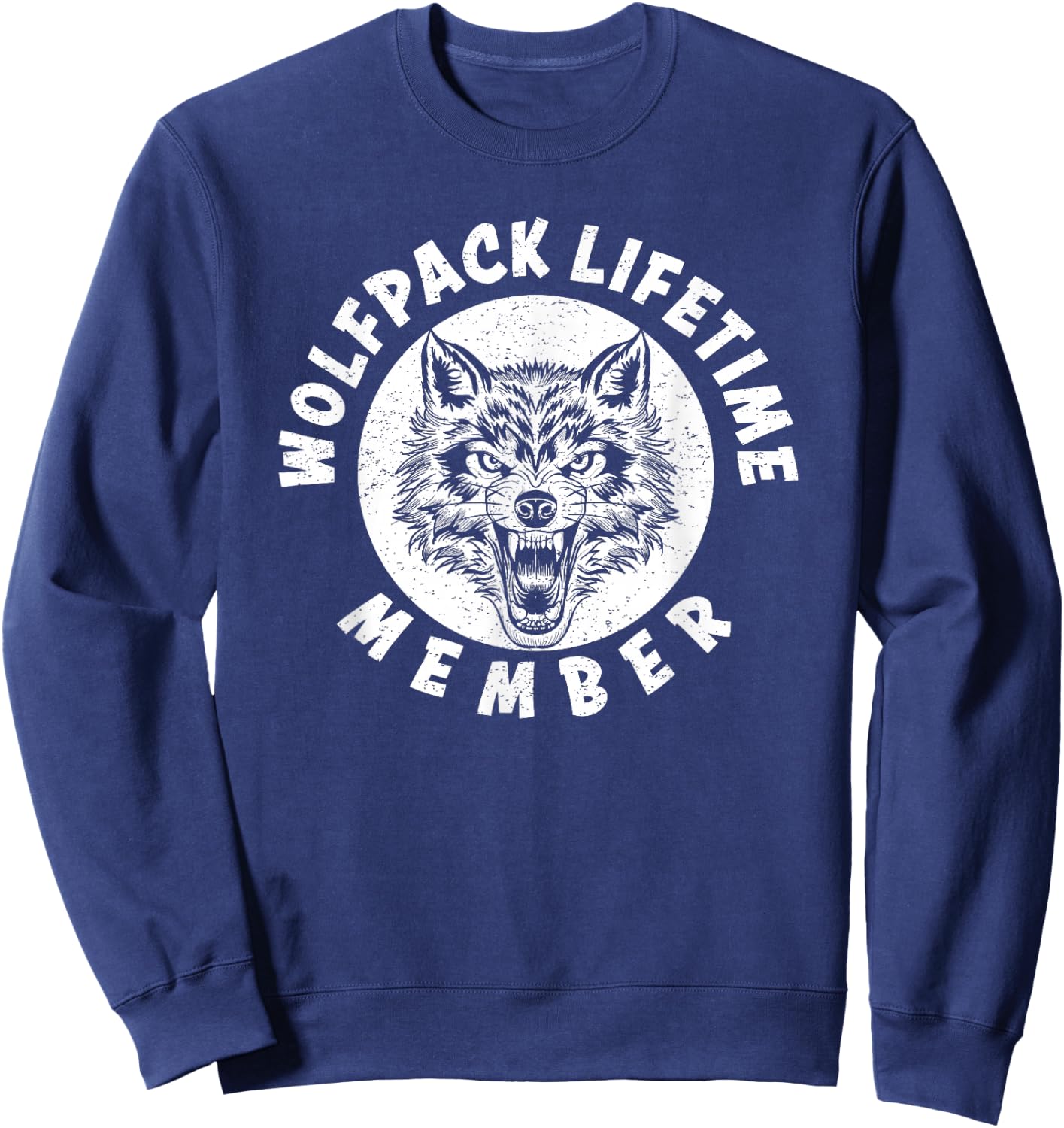 Wolfpack Lifetime Member Gift Wolf Wolves Lovers Sweatshirt - Sweatshirt | Navy