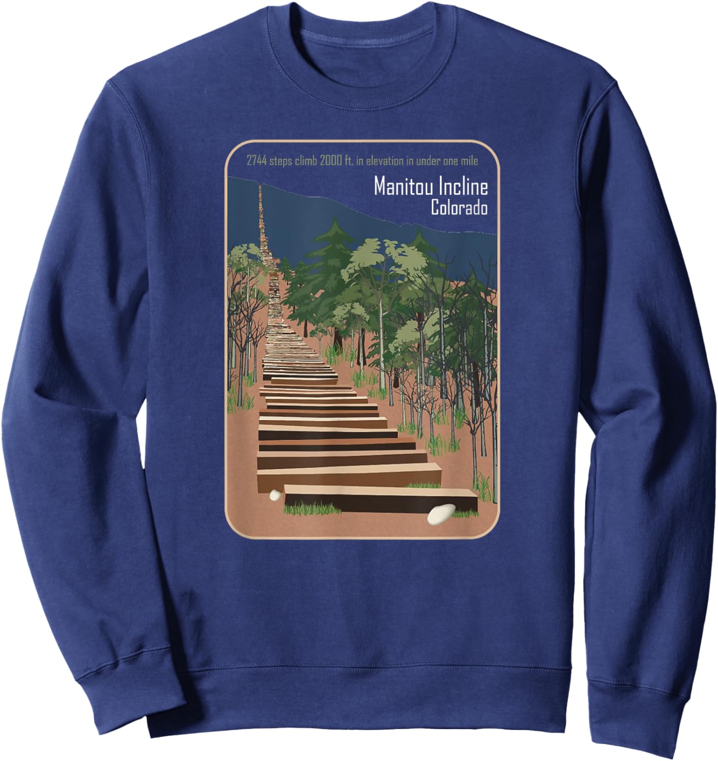 Manitou Incline, Colorado Sweatshirt - Sweatshirt | Navy