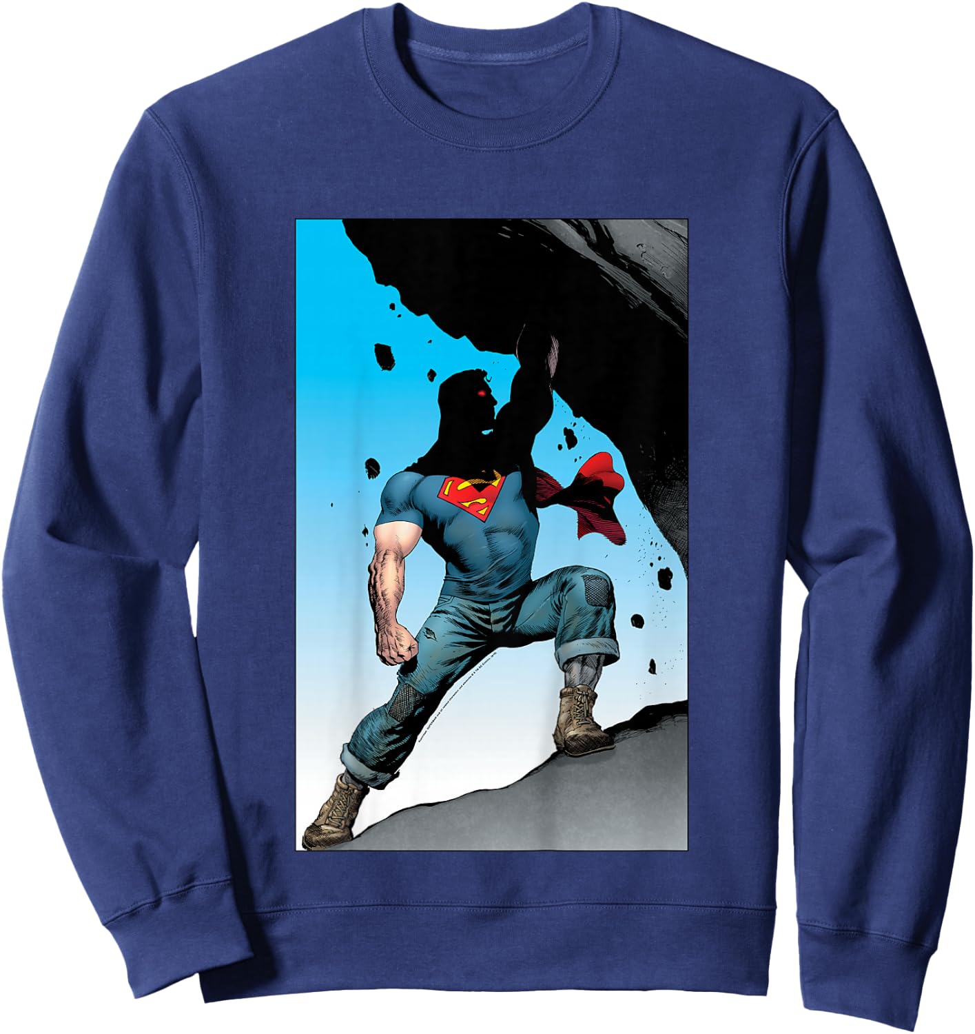 Kids DC Comics Superman Power Lift Comic Poster Sweatshirt - Sweatshirt | Navy