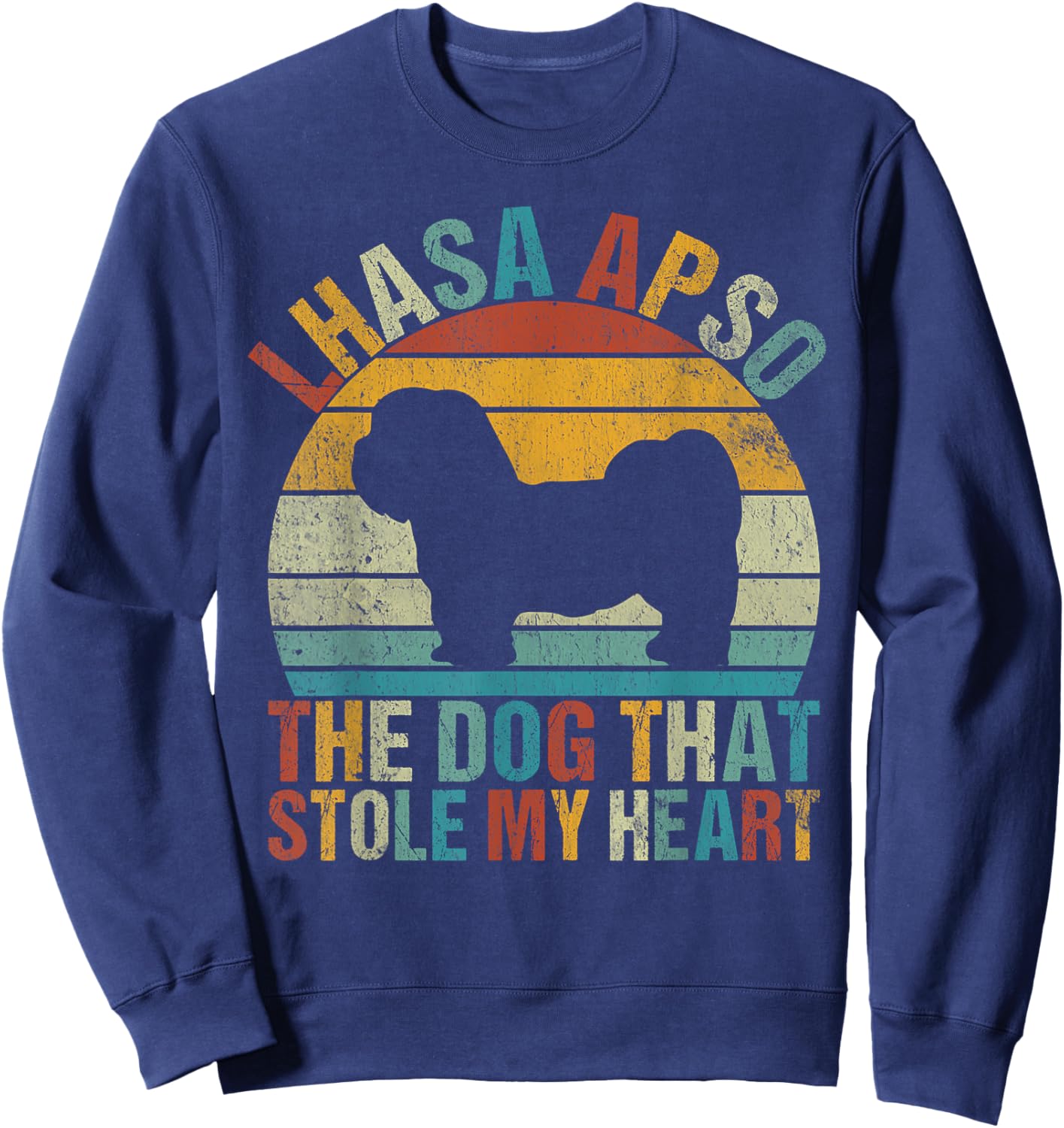Lhasa Apso the Dog that stole my Heart Lhasa Apso Men Women Sweatshirt - Sweatshirt | Navy