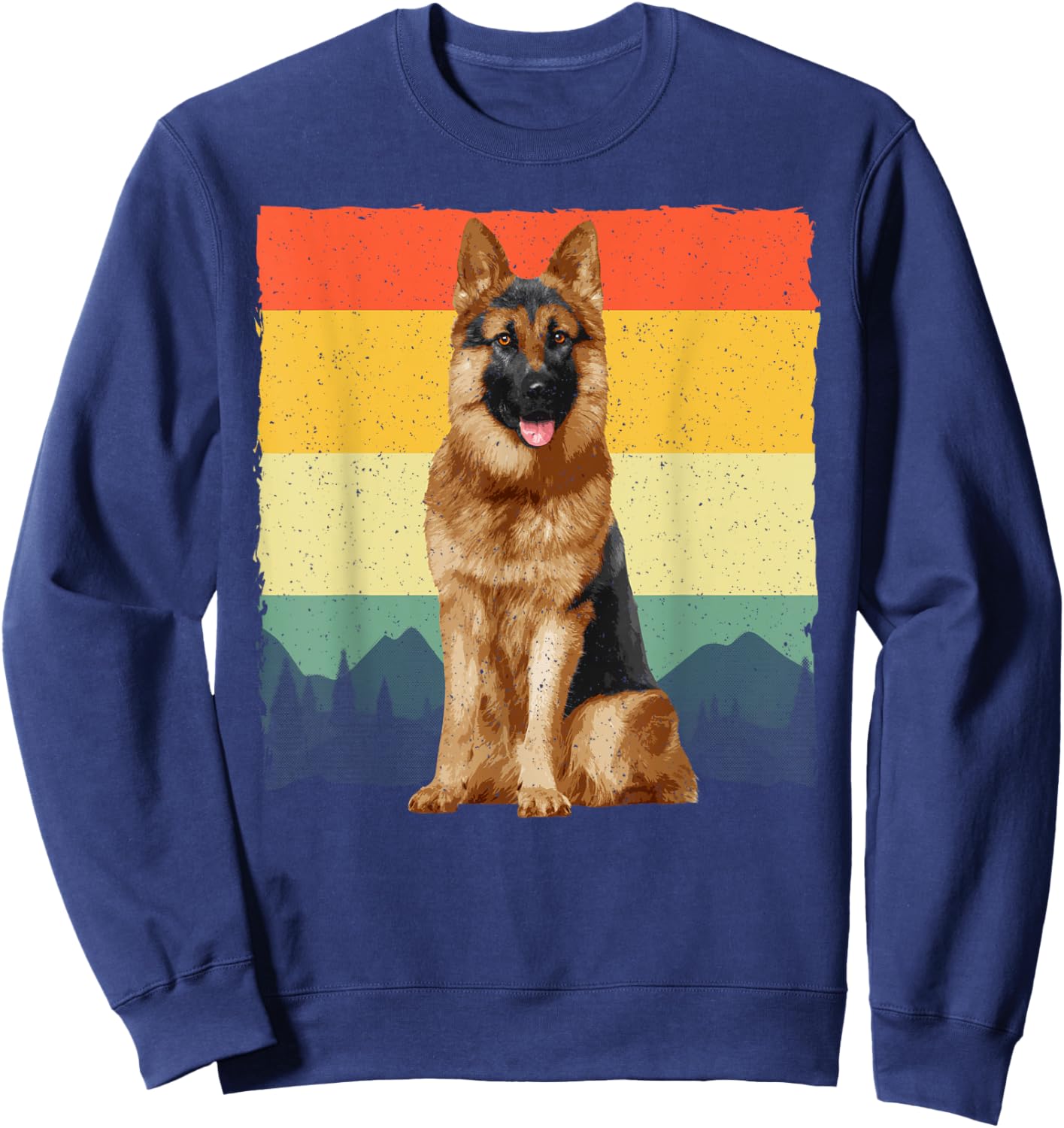 Cool German Shepherd Art Women German Shepherd Lover Sweatshirt - Sweatshirt | Navy
