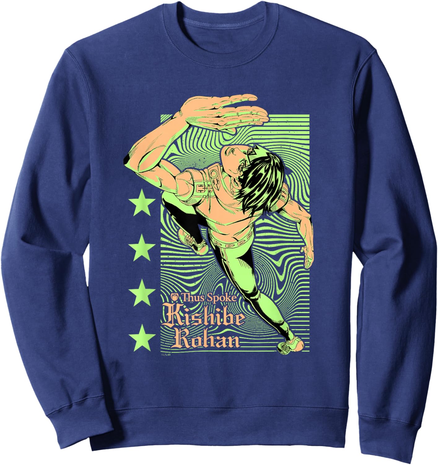 Thus Spoke Kishibe Rohan Running Clashing Colors Sweatshirt - Sweatshirt | Navy