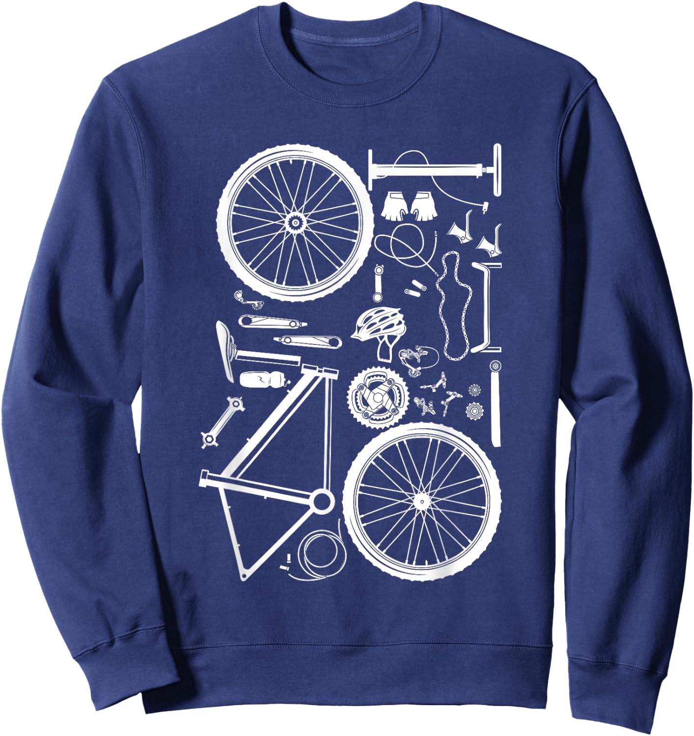 Bike Parts - Downhill Rider Mountainbike MTB Cycling Small Sweatshirt - Sweatshirt | Navy