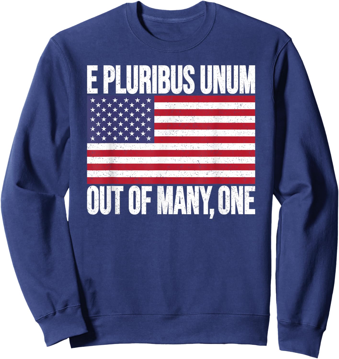 E Pluribus Unum Usa Flag Sweatshirt - Sweatshirt | Navy
