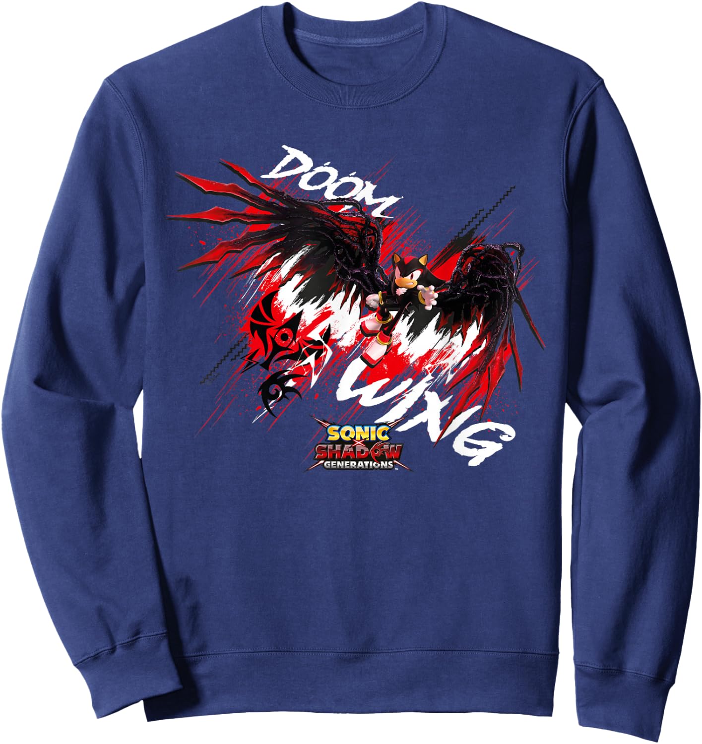 Sonic The Hedgehog, Sonic X Shadow Generations - Doom Wing Sweatshirt - Sweatshirt | Navy