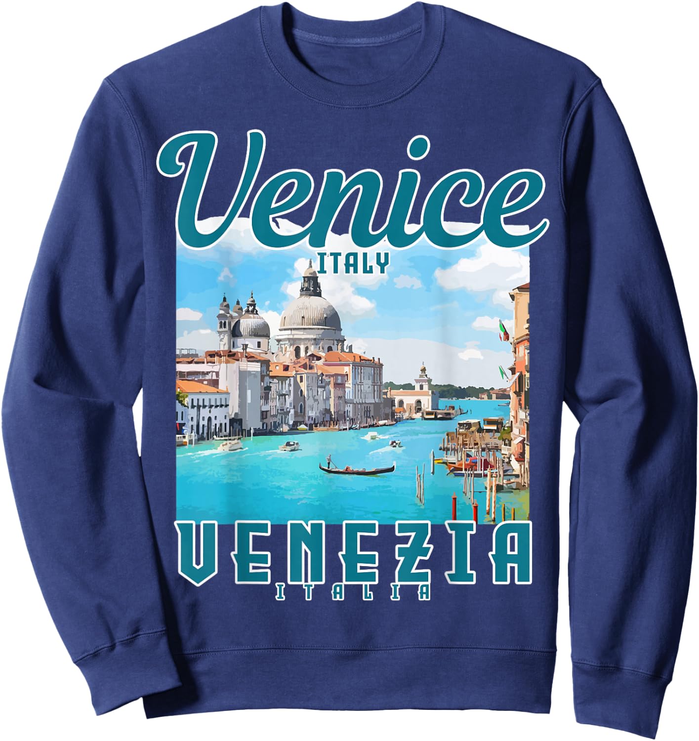 Venice Italy Venice Vintage Souvenir Sweatshirt - Sweatshirt | Navy