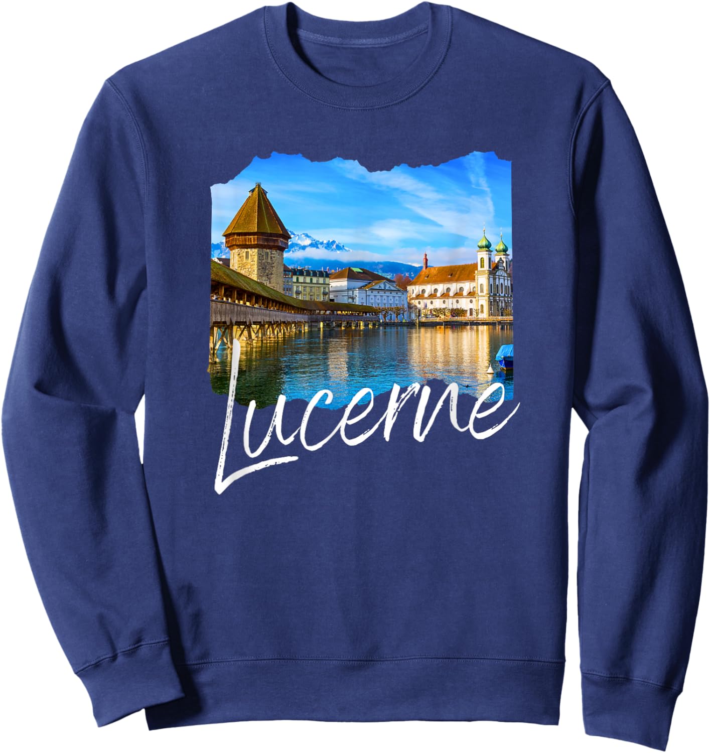 Lucerne Switzerland Souvenir Lucerne Sweatshirt - Sweatshirt | Navy