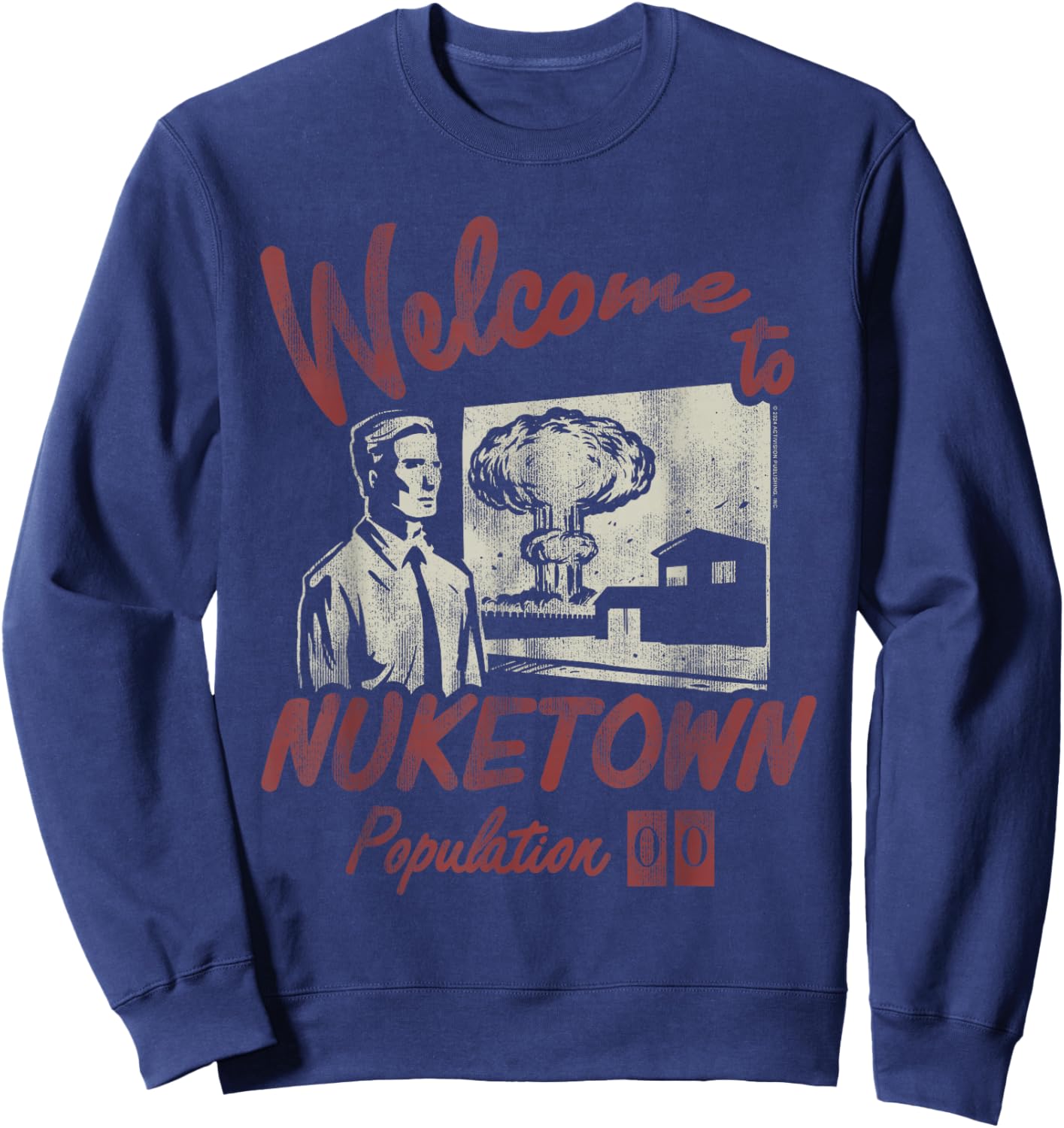 Call of Duty Welcome to Nuketown Population 00 Video Game Sweatshirt - Sweatshirt | Navy