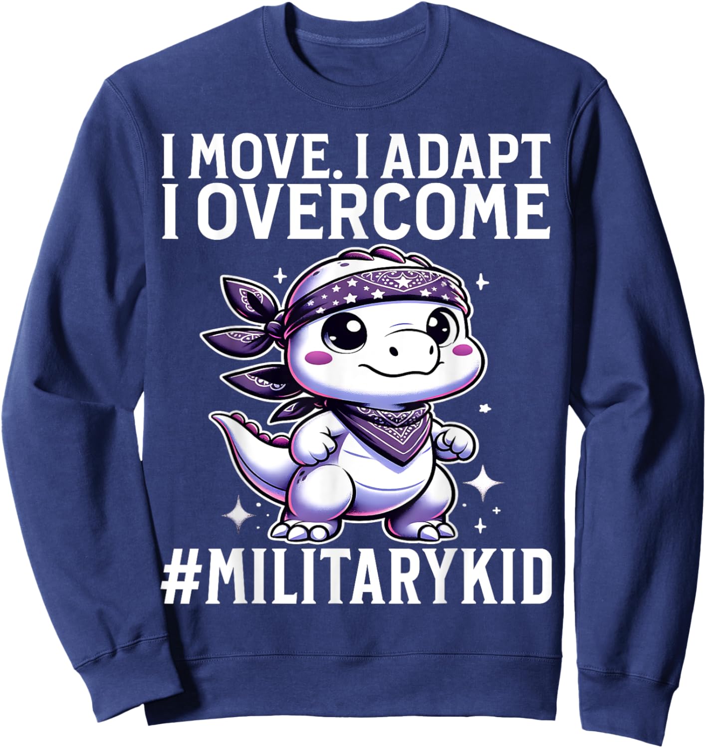 Military Child Kids Purple Up Month of Military Child Gifts Sweatshirt - Sweatshirt | Navy