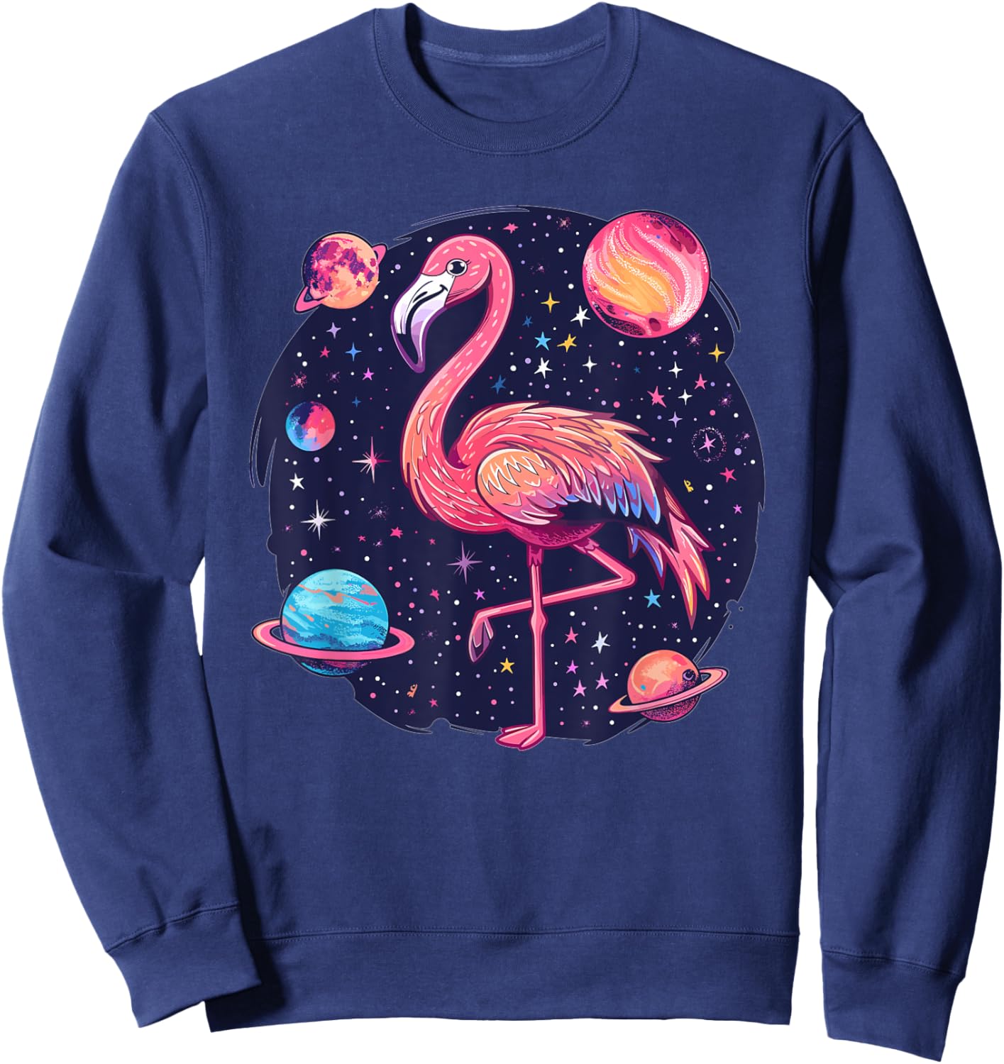 Outer Space Flamingo I Space Sweatshirt - Sweatshirt | Navy