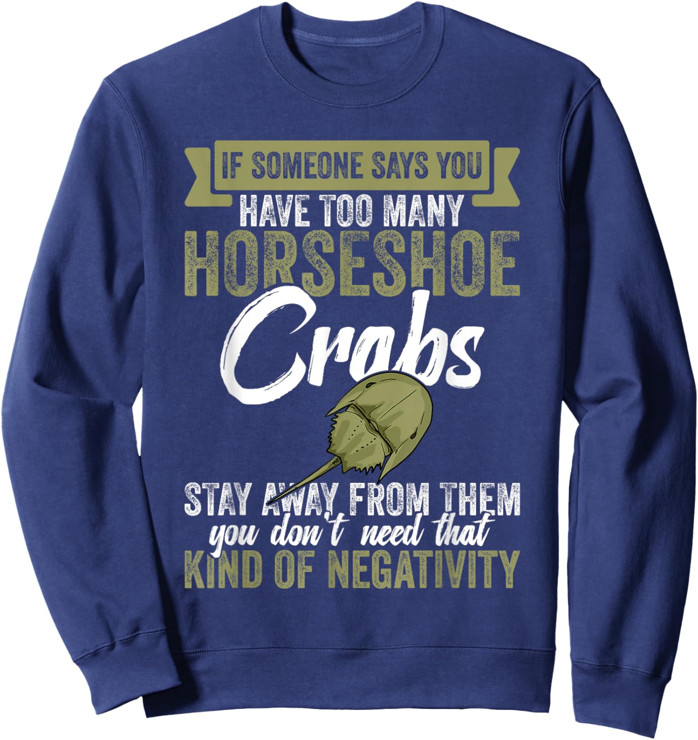 Horseshoe Crab Mom Fossil Lover Encycloart Chelicerata Sweatshirt - Sweatshirt | Navy