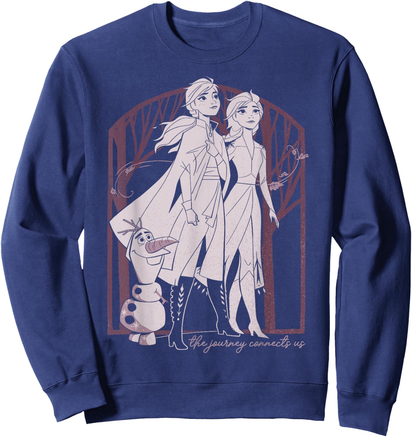 Disney Frozen 2 Elsa Anna Olaf The Journey Connects Us Sweatshirt - Sweatshirt | Navy