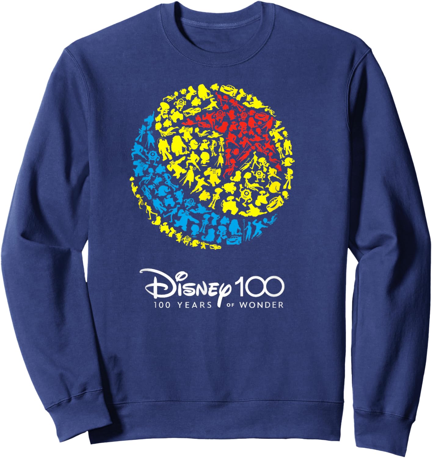 Disney 100 Pixar Ball Characters Anniversary D100 Small Sweatshirt - Sweatshirt | Navy