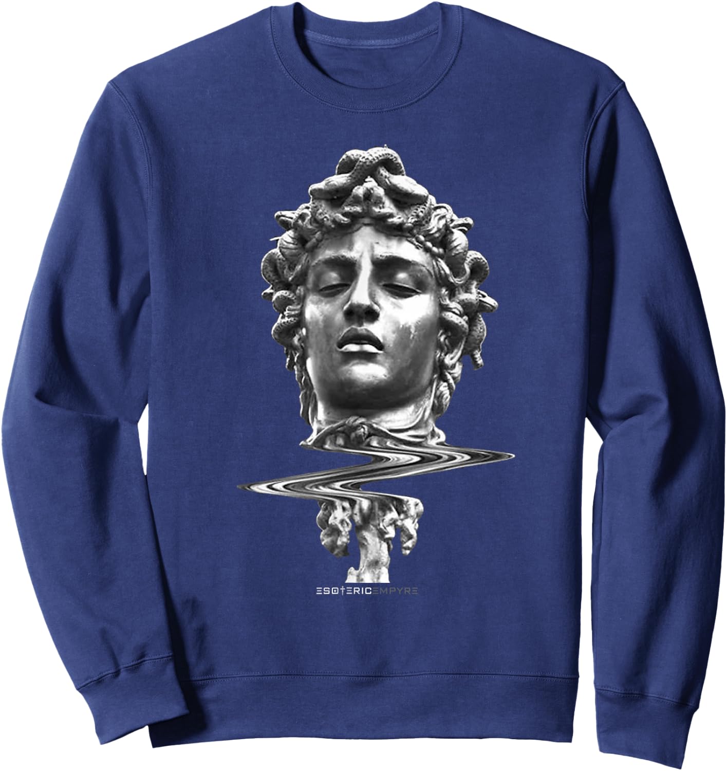Esoteric Empyre Medusa Greek Mythology - Women's Adults Black Short Sleeve Classic Fit - Small Sweatshirt - Sweatshirt | Navy