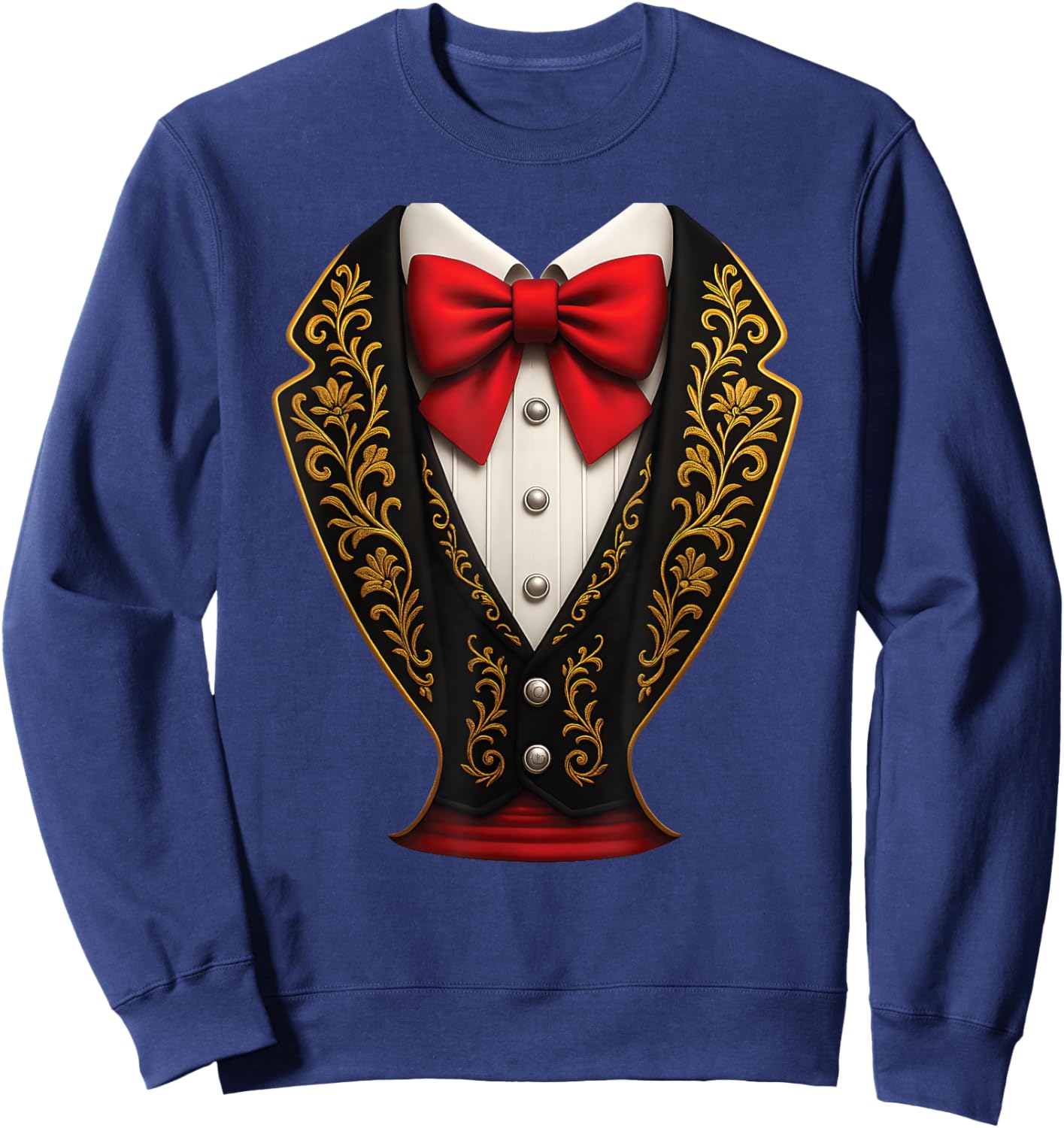 Mariachi Tuxedo Costume Fiesta Style Mexican Halloween Latin Sweatshirt - Sweatshirt | Navy