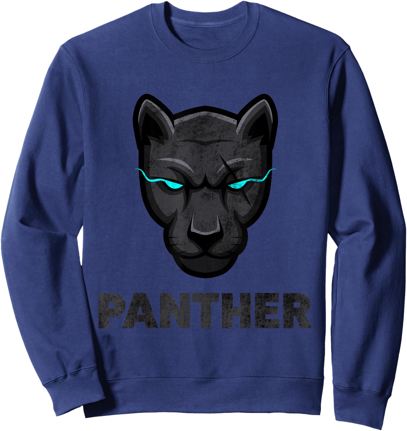 Cool Black Wild Panther Novelty Graphic & Cool Designs Sweatshirt - Sweatshirt | Navy