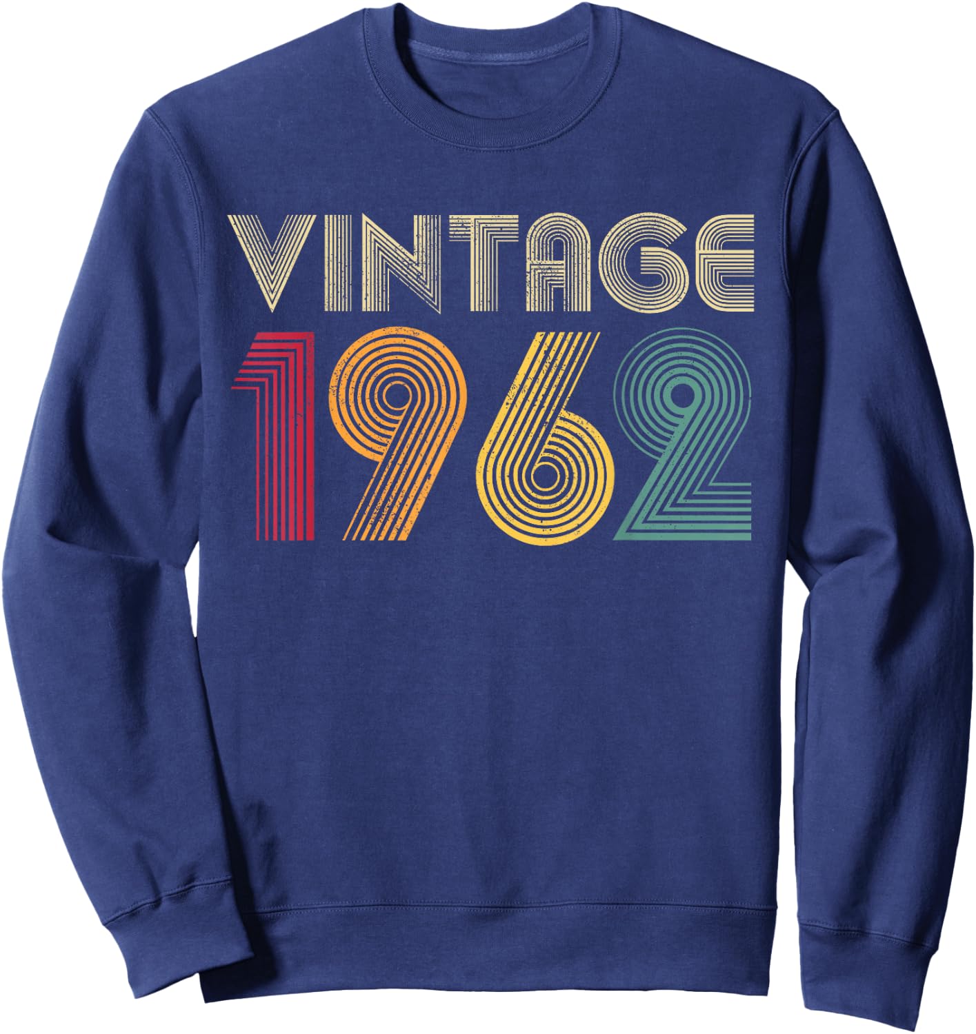 Vintage 1962 64th Birthday Gift 64 Years Old Men Women Retro Sweatshirt - Sweatshirt | Navy