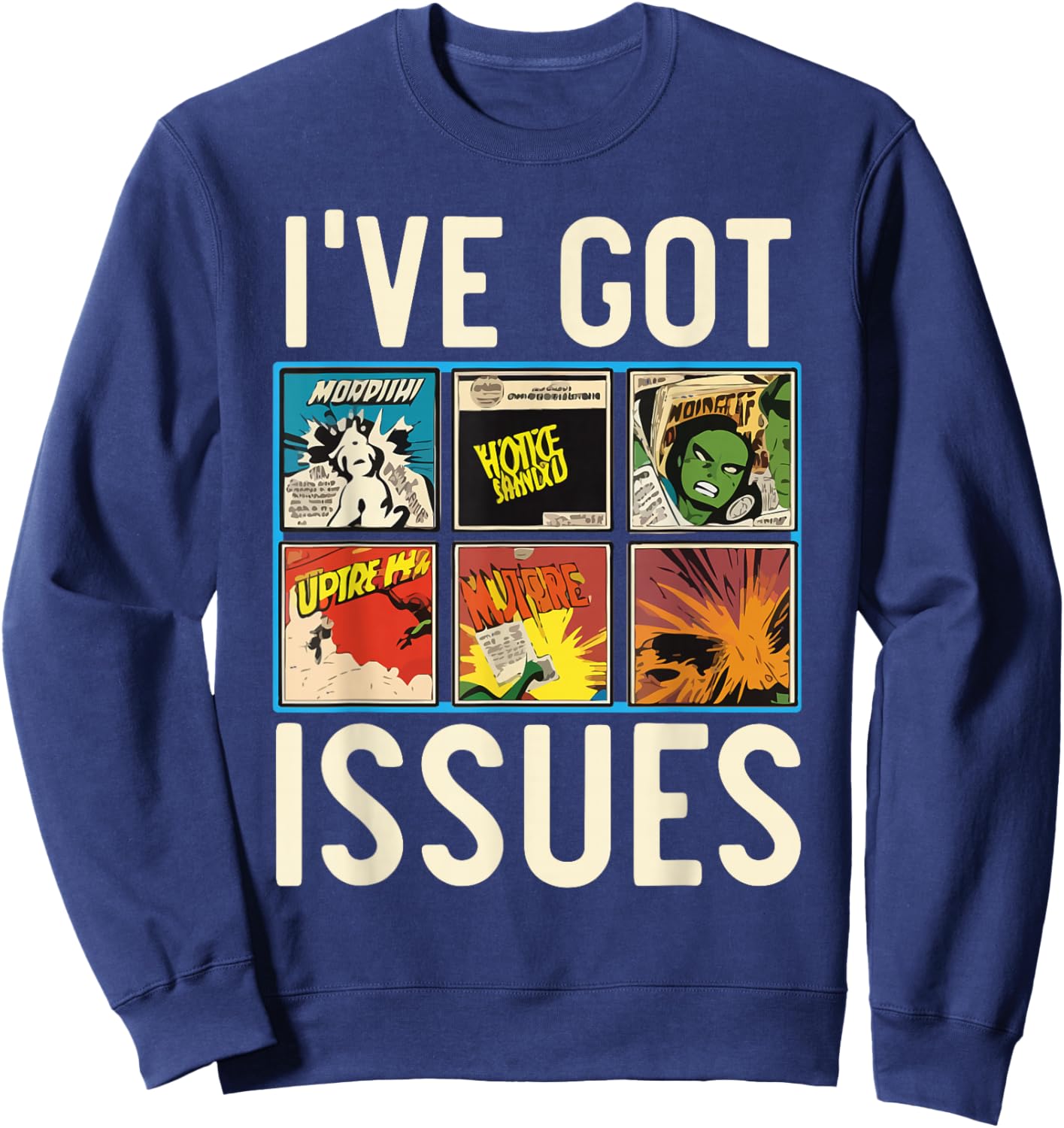 Comic Collector Comic Reader Reading Comic Books Sweatshirt - Sweatshirt | Navy